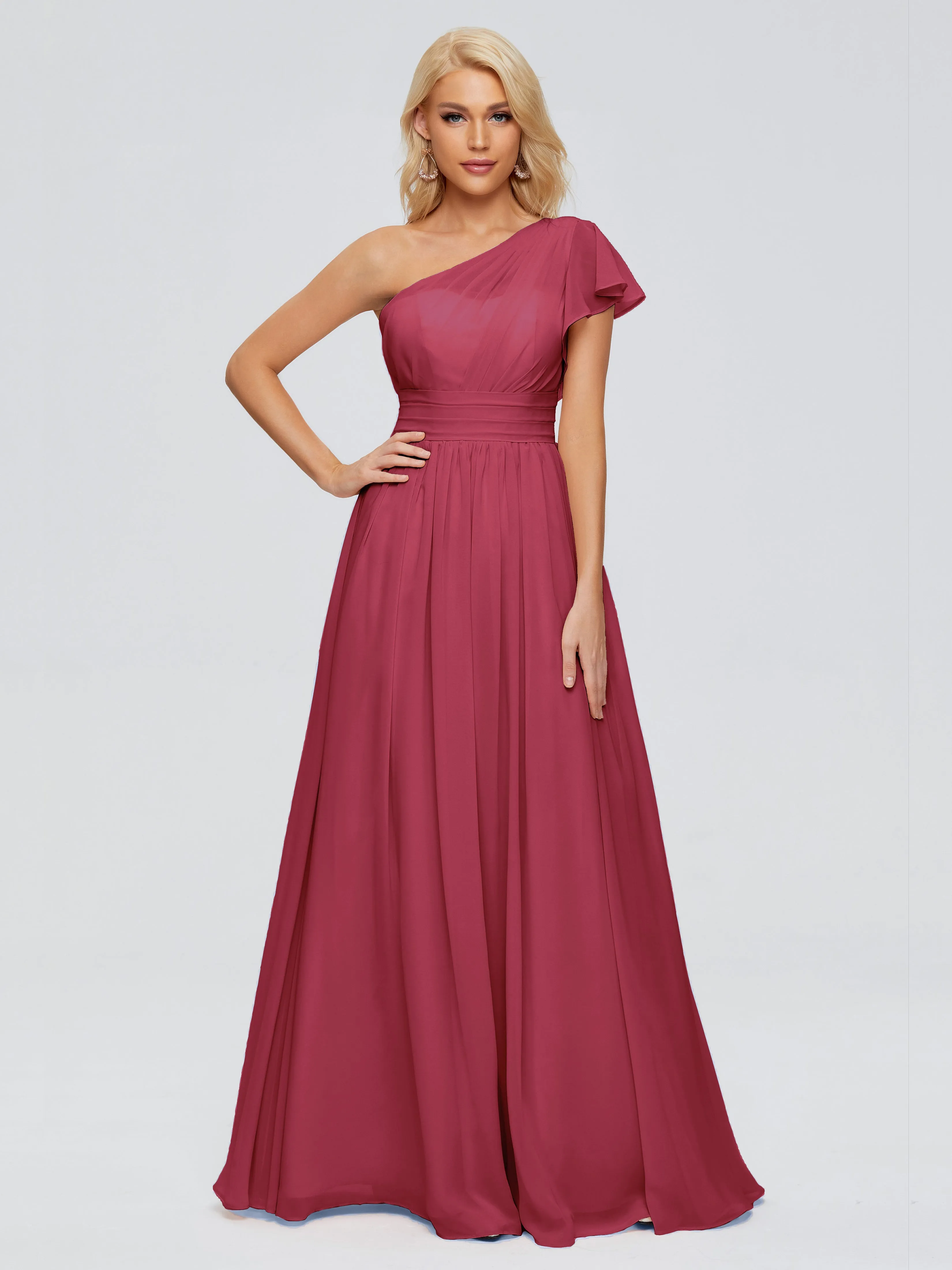 Rylee One Shoulder Chiffon Bridesmaid Dresses