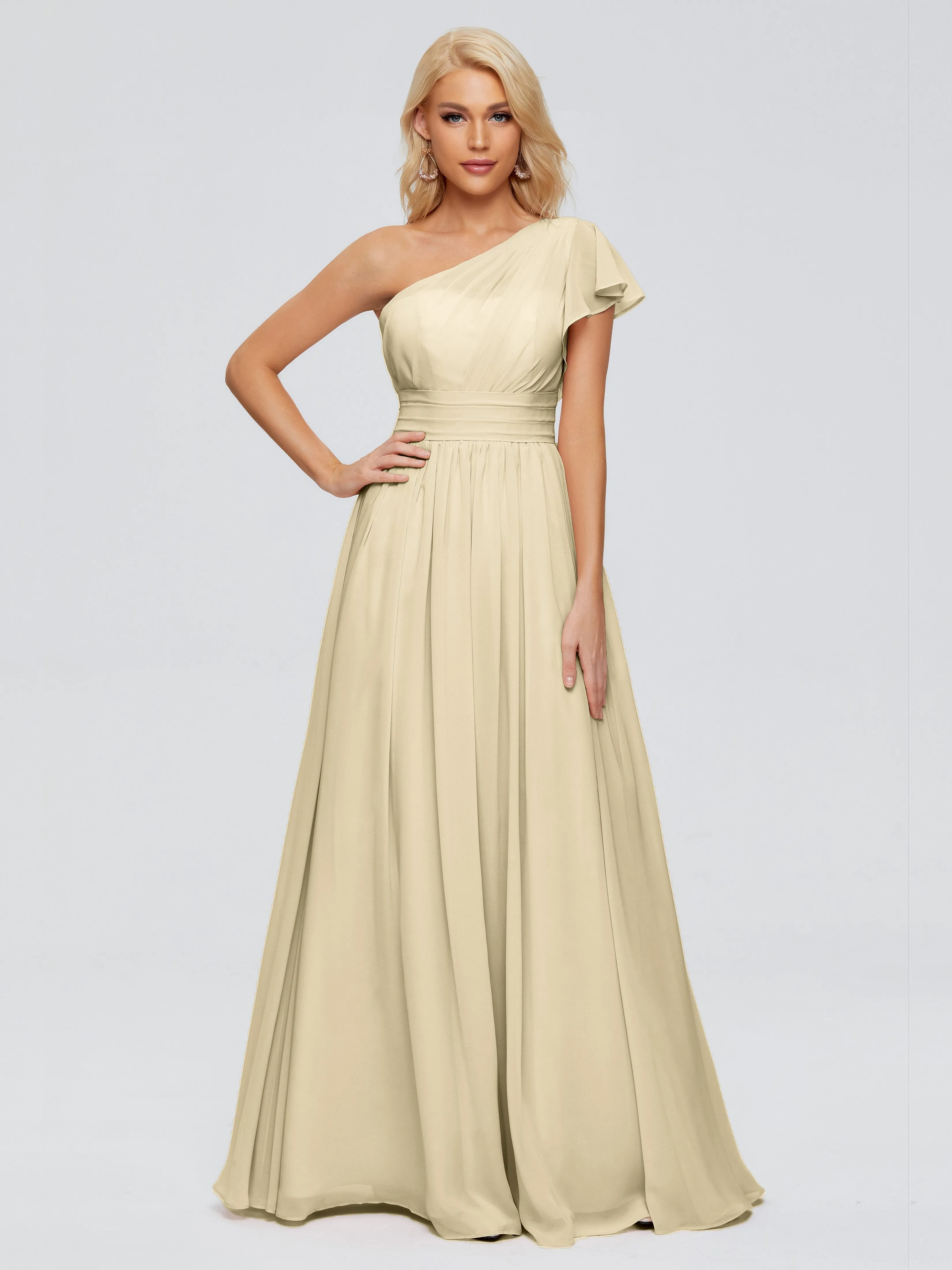 Rylee One Shoulder Chiffon Bridesmaid Dresses