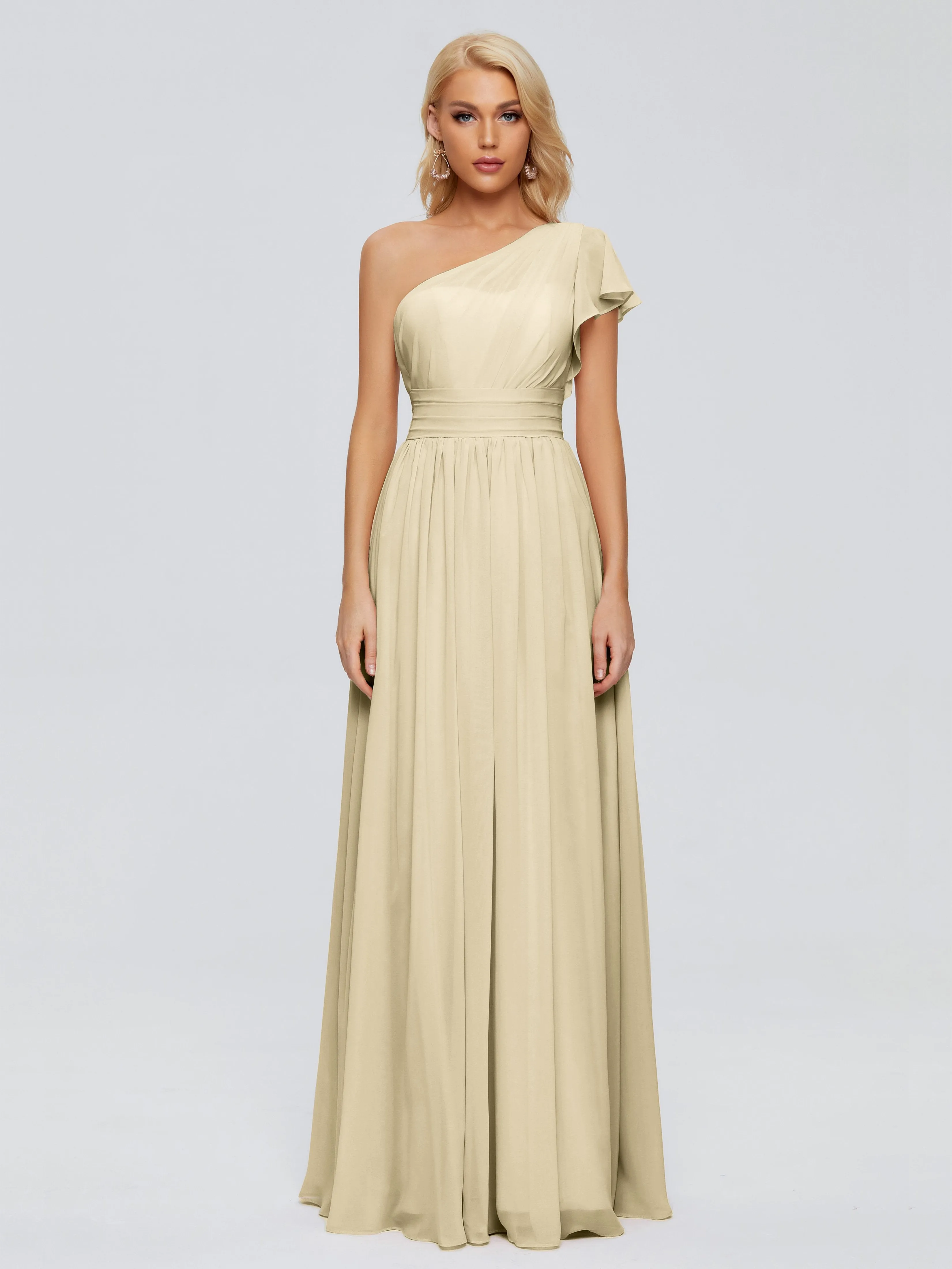Rylee One Shoulder Chiffon Bridesmaid Dresses