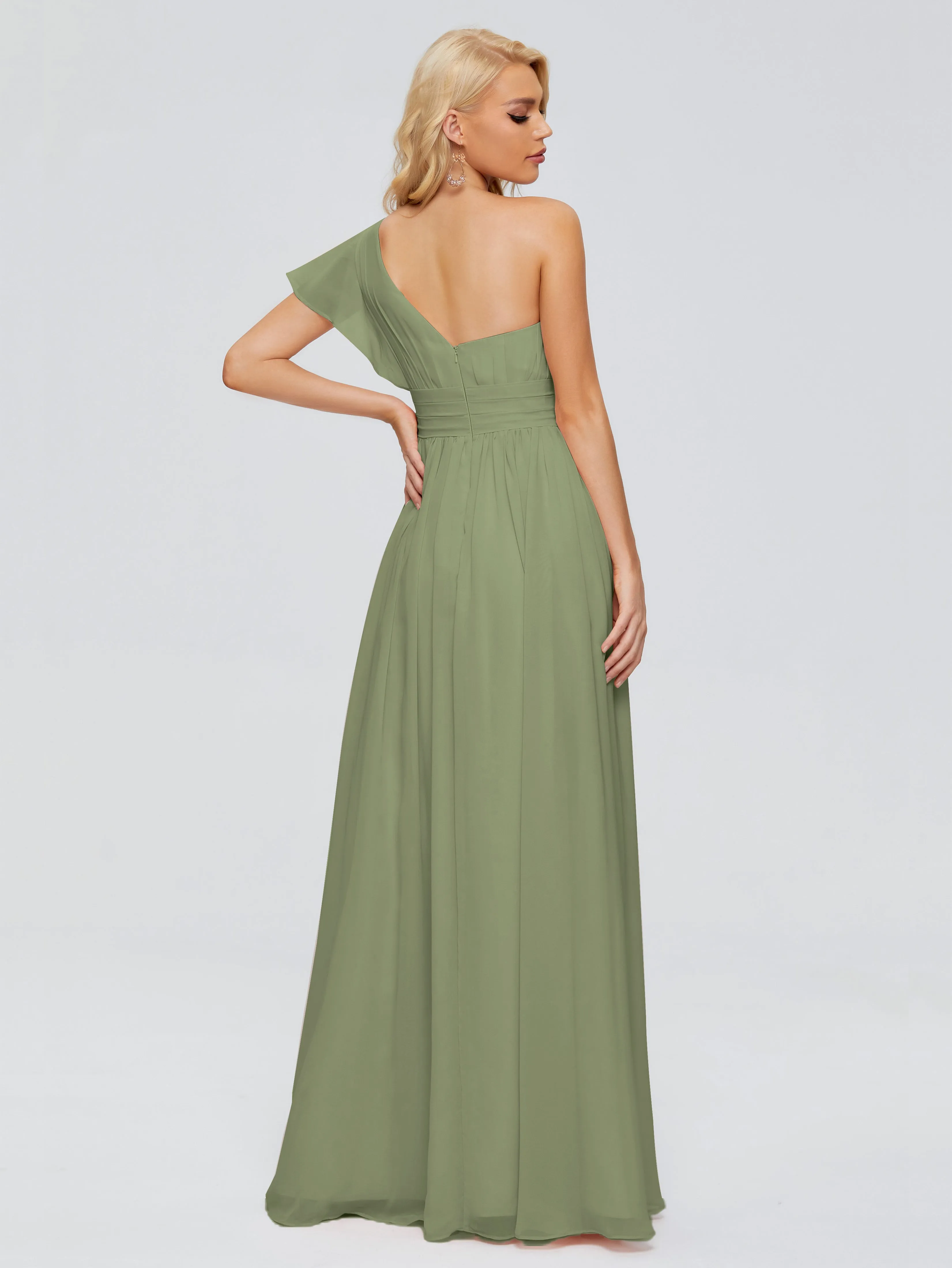Rylee One Shoulder Chiffon Bridesmaid Dresses