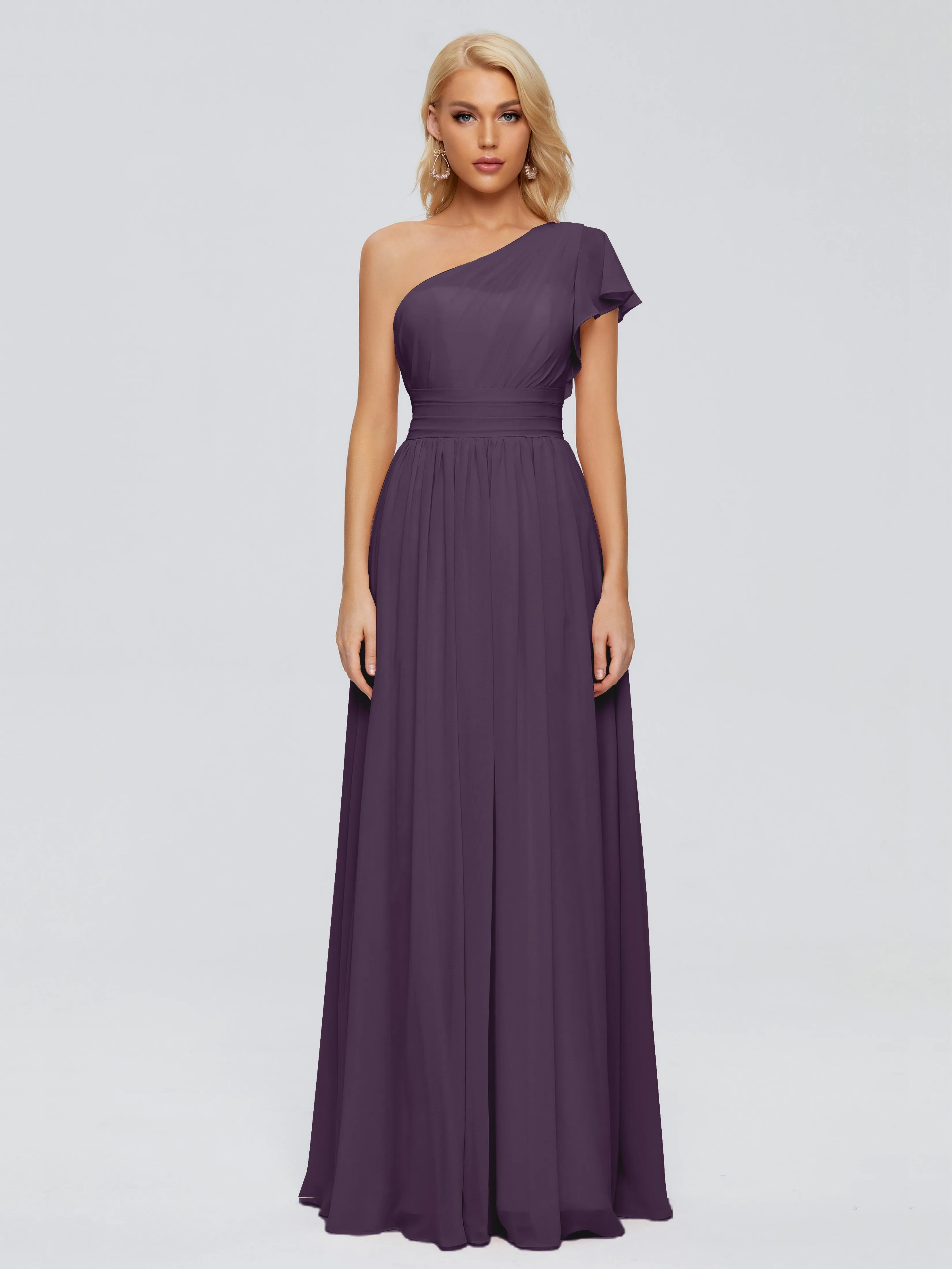Rylee One Shoulder Chiffon Bridesmaid Dresses