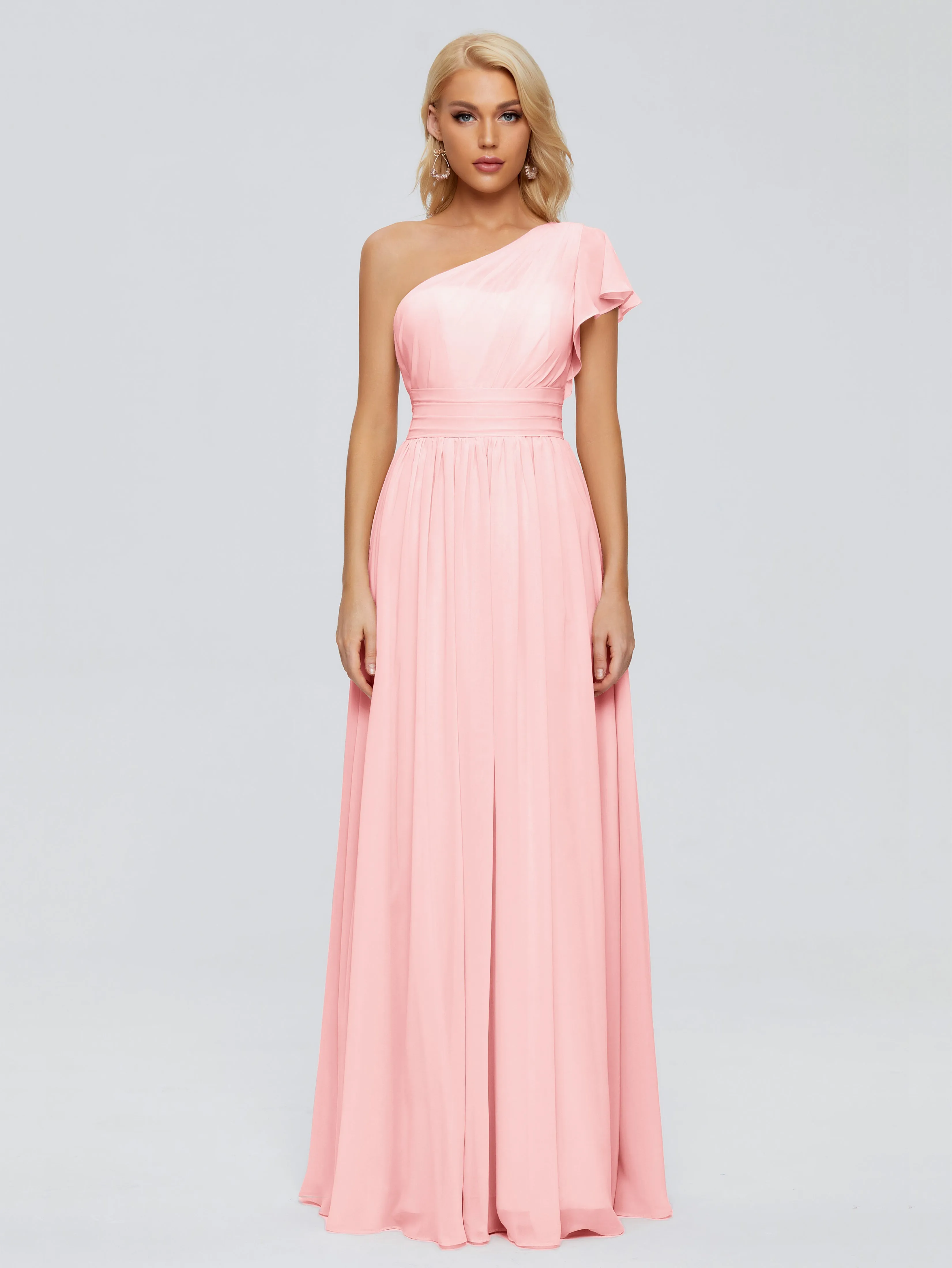Rylee One Shoulder Chiffon Bridesmaid Dresses