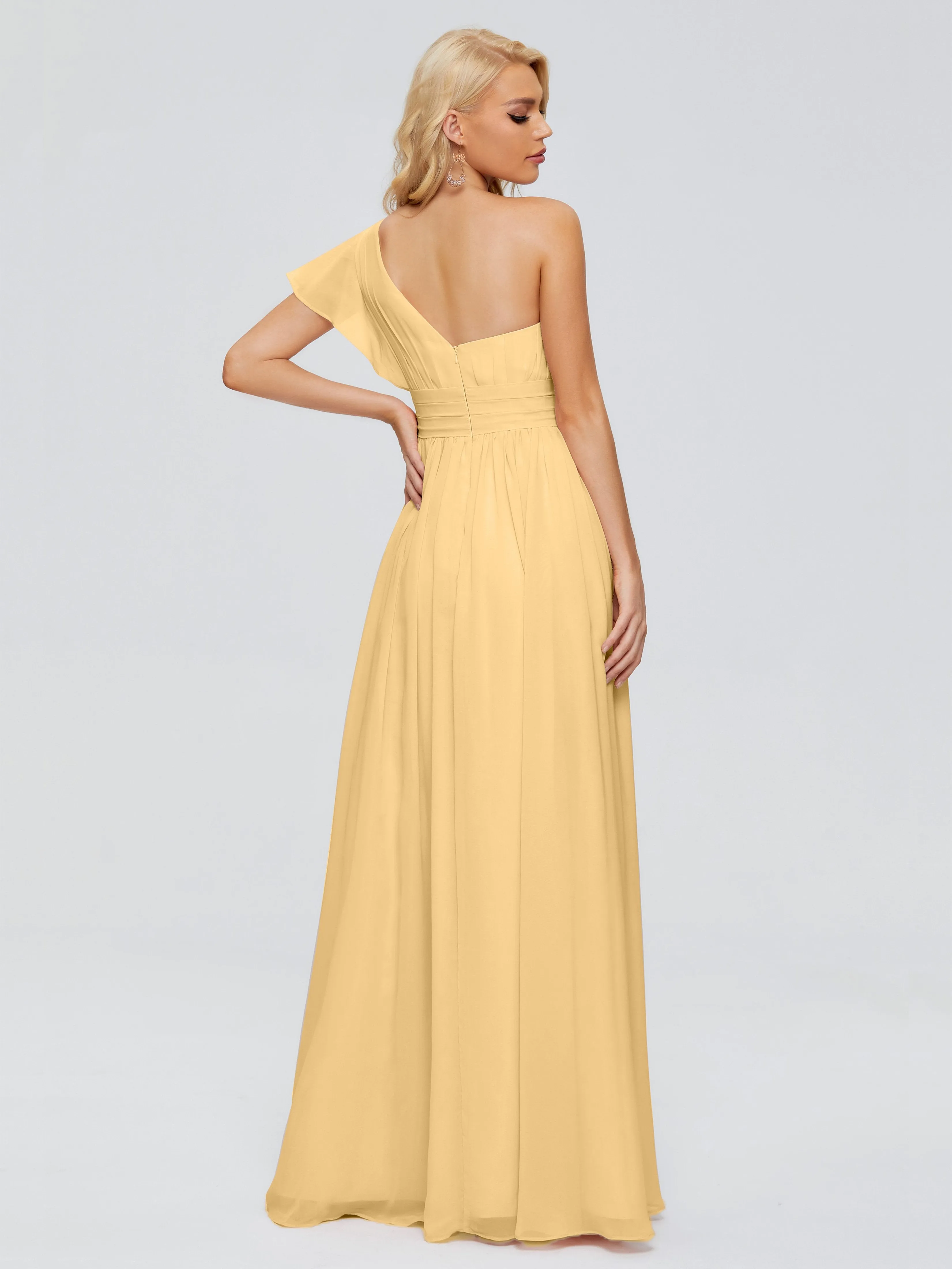 Rylee One Shoulder Chiffon Bridesmaid Dresses