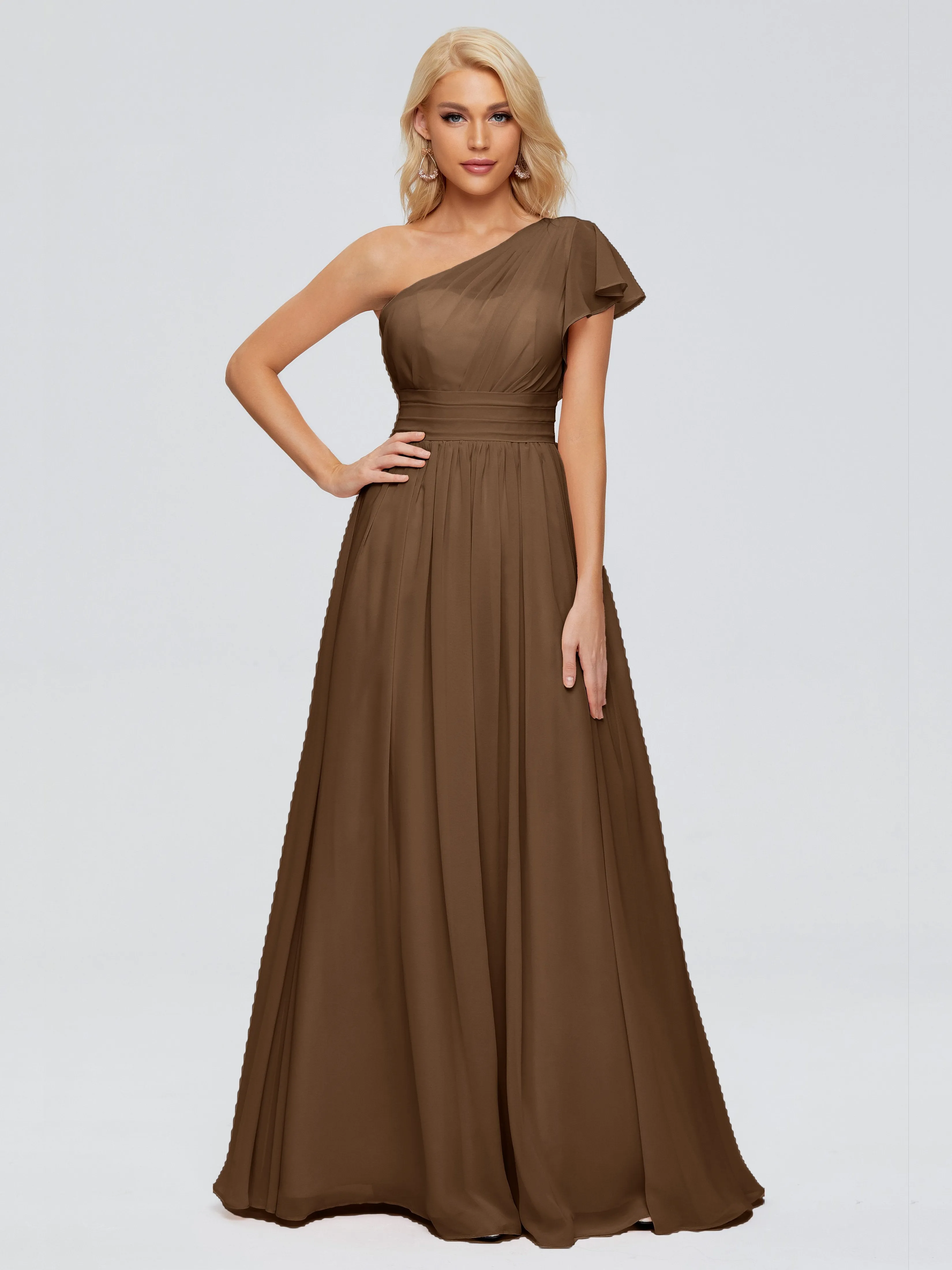 Rylee One Shoulder Chiffon Bridesmaid Dresses