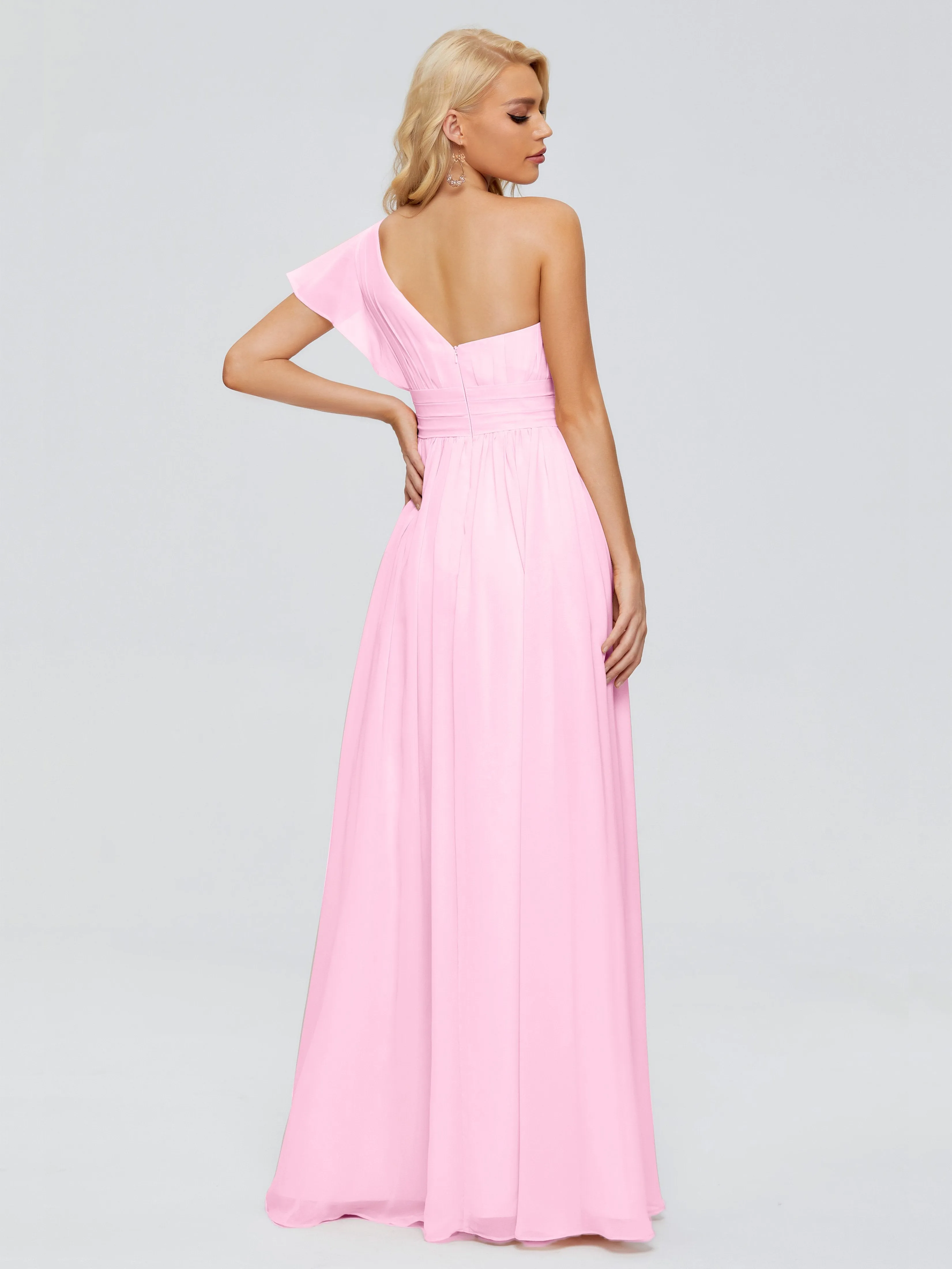 Rylee One Shoulder Chiffon Bridesmaid Dresses