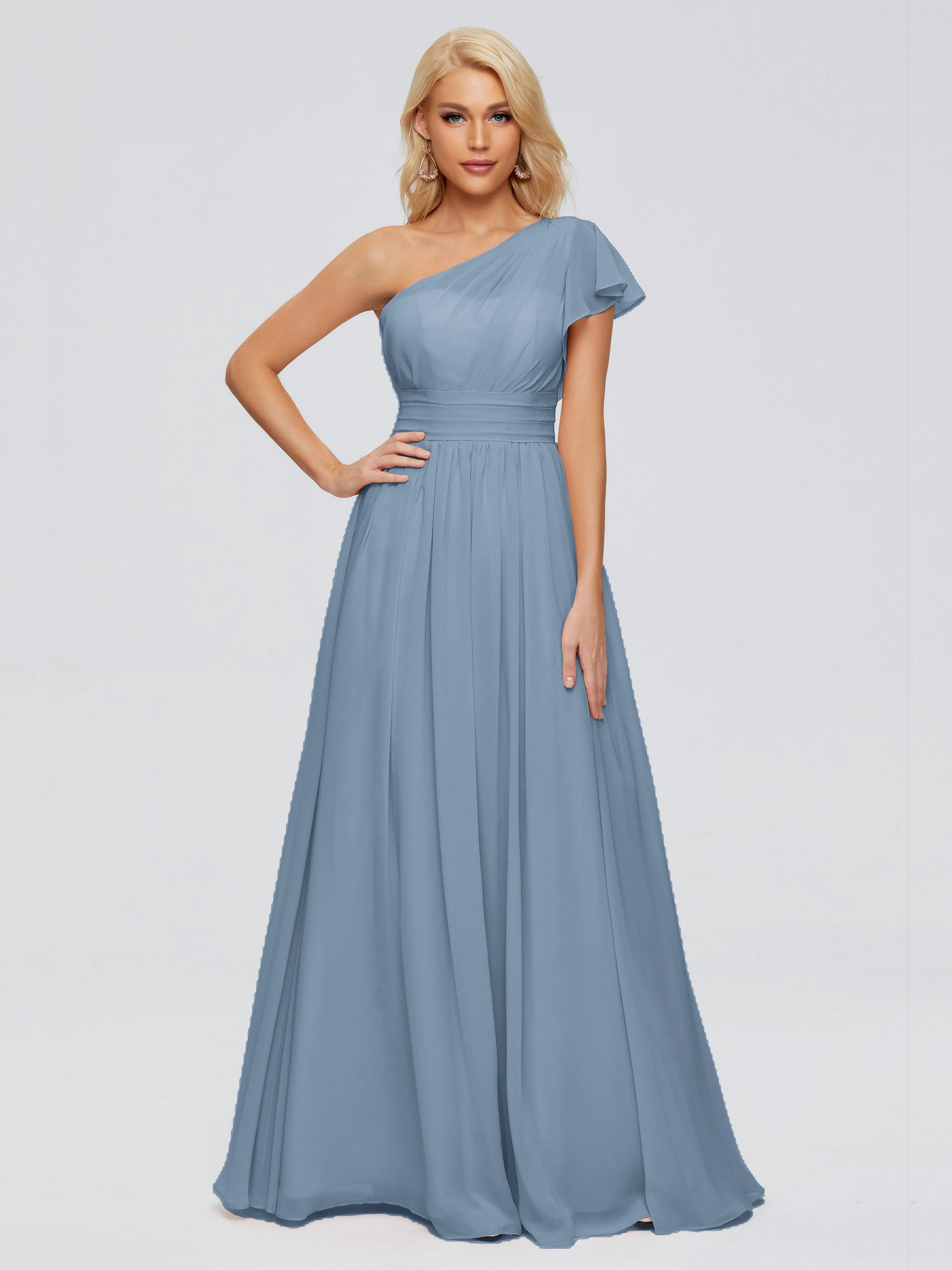Rylee One Shoulder Chiffon Bridesmaid Dresses