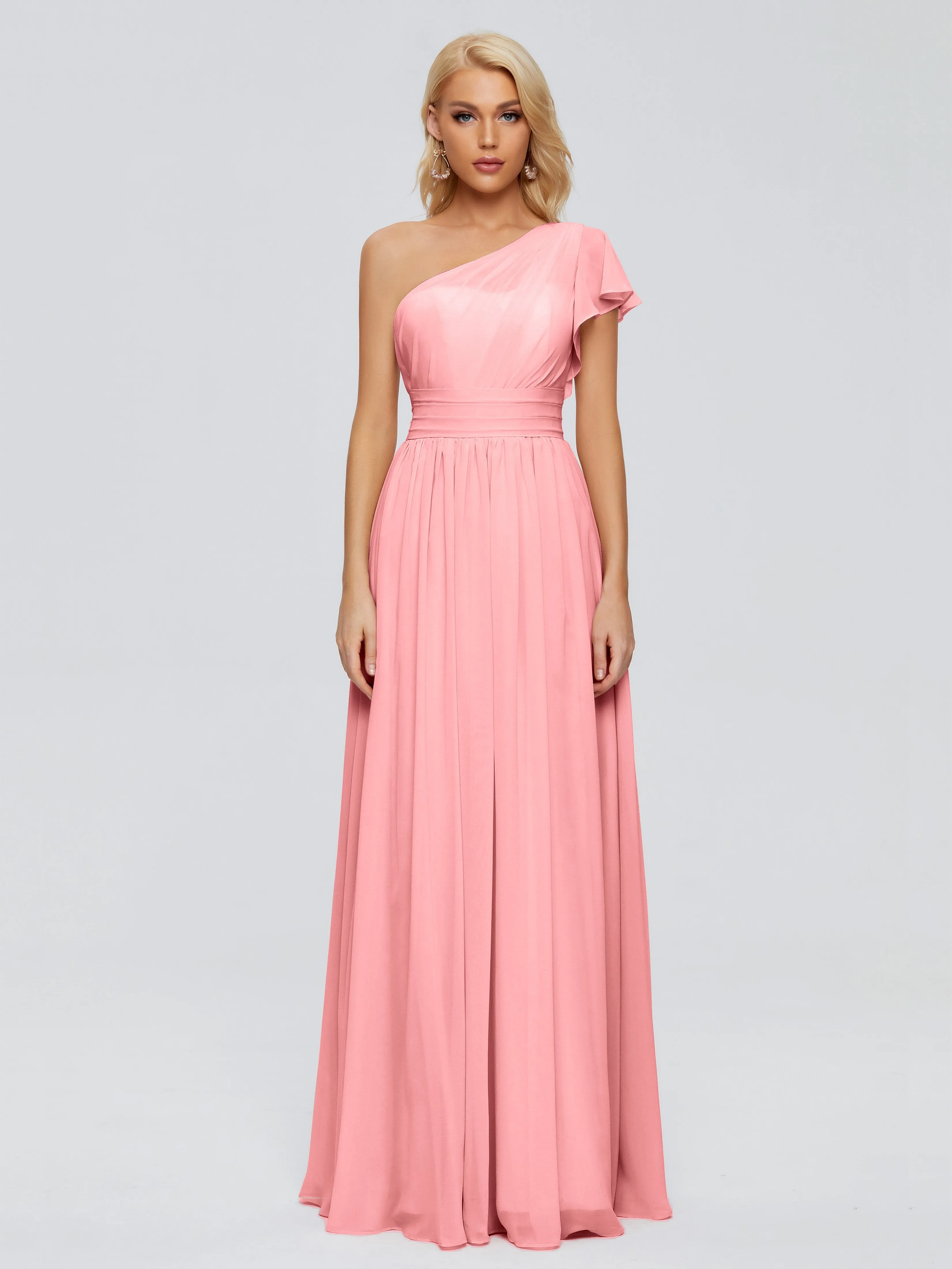 Rylee One Shoulder Chiffon Bridesmaid Dresses