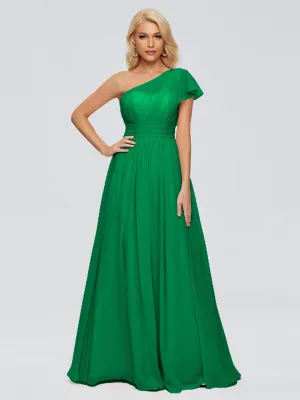 Rylee One Shoulder Chiffon Bridesmaid Dresses