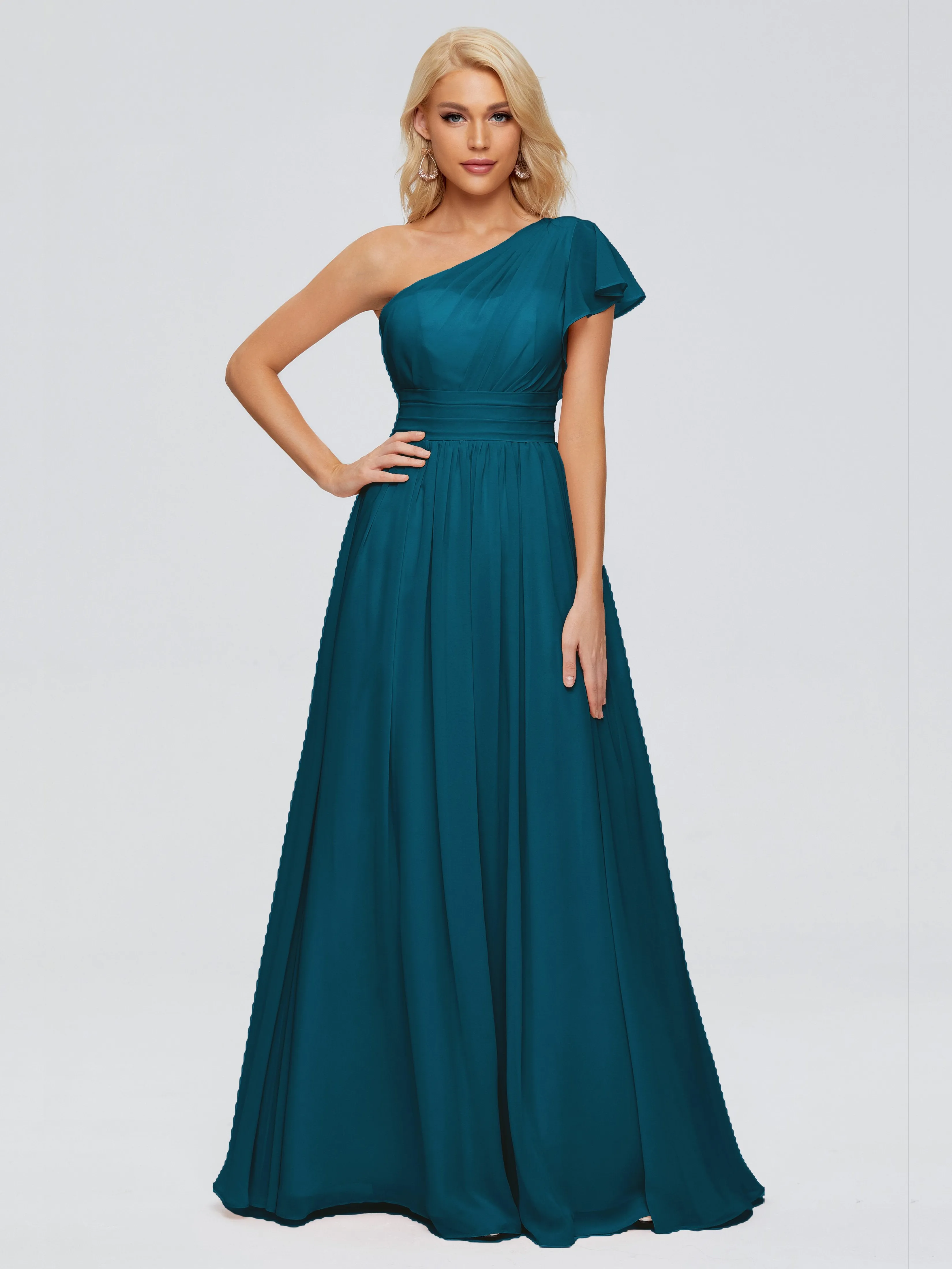 Rylee One Shoulder Chiffon Bridesmaid Dresses