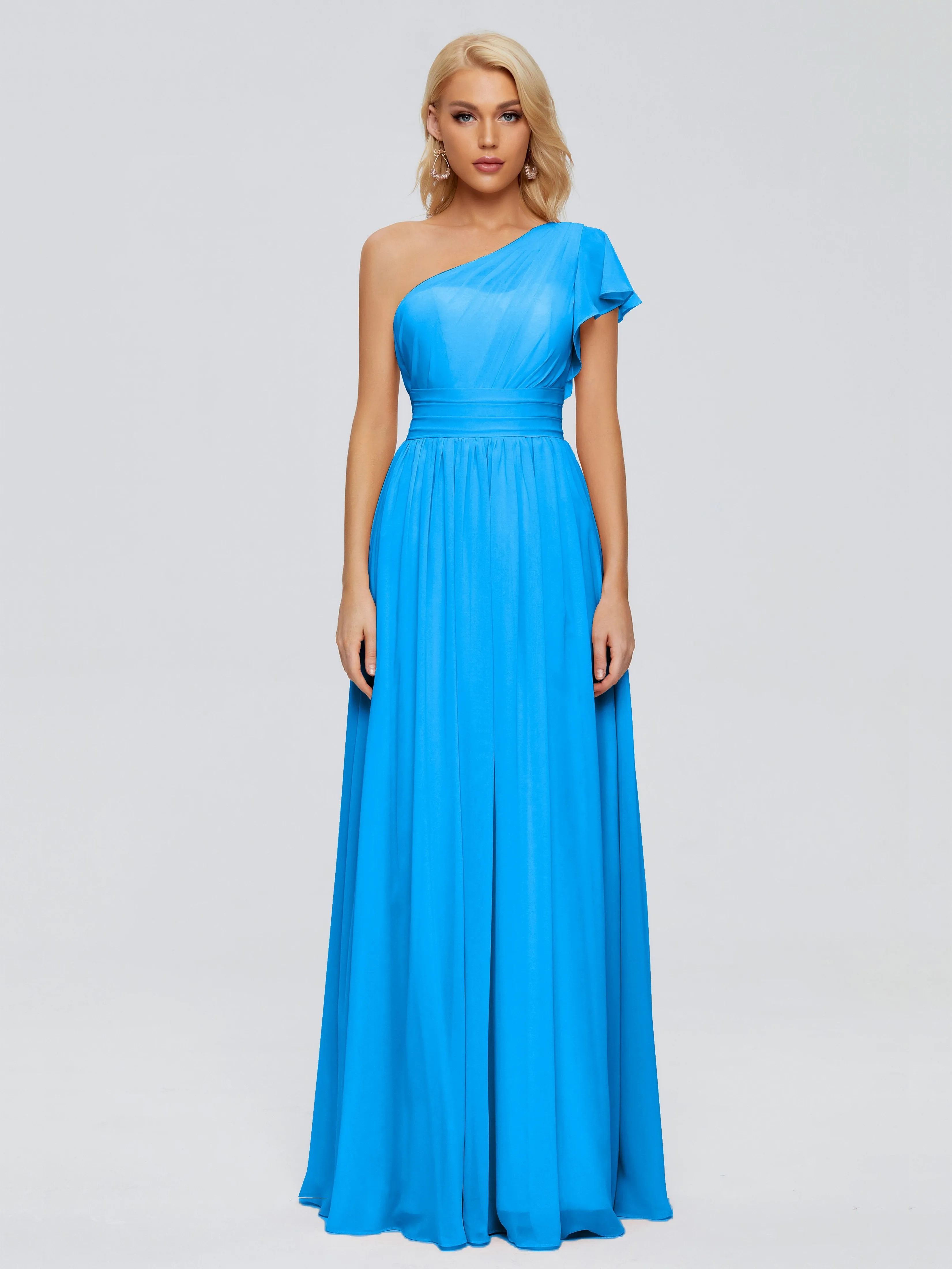 Rylee One Shoulder Chiffon Bridesmaid Dresses