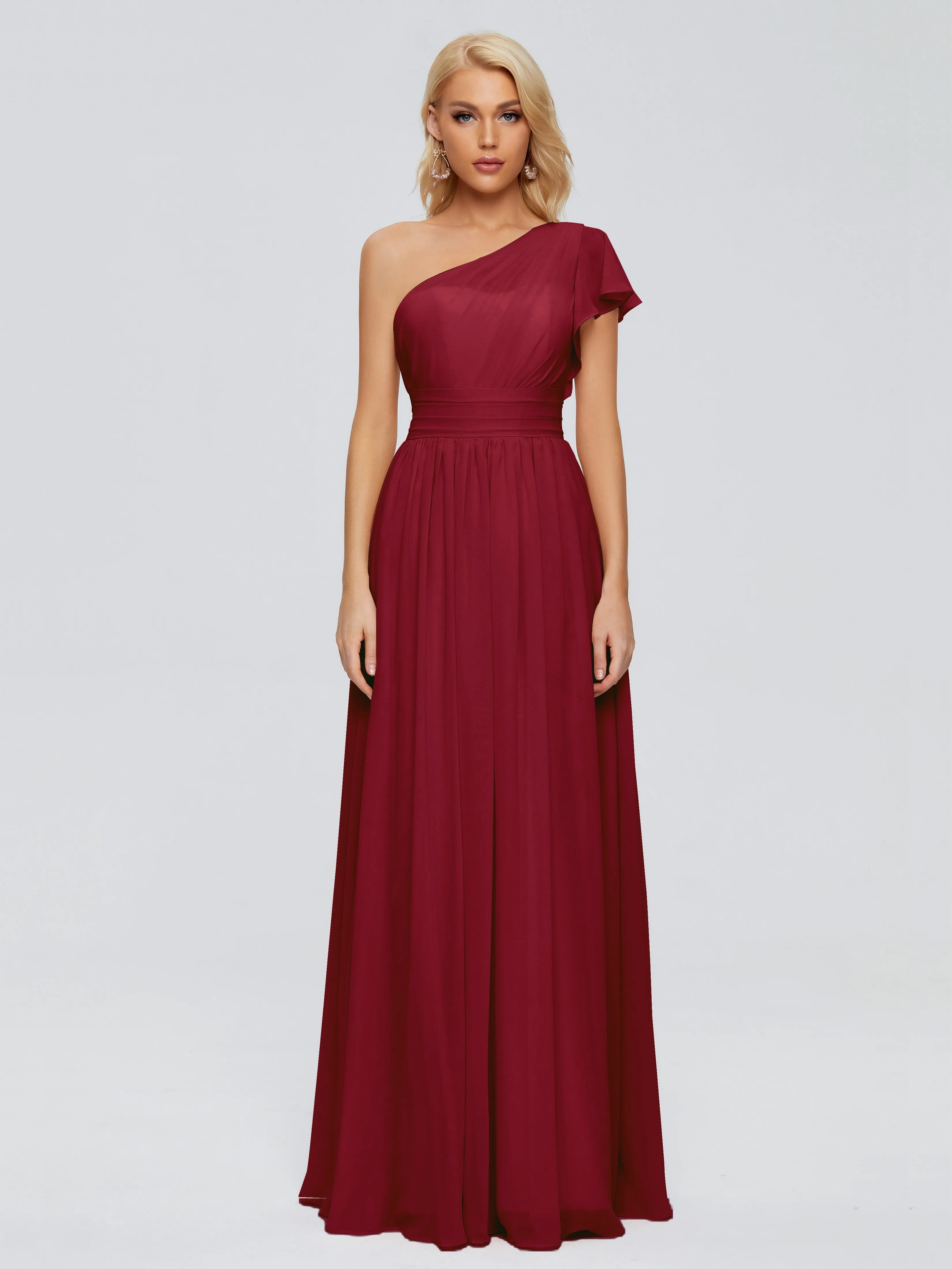 Rylee One Shoulder Chiffon Bridesmaid Dresses