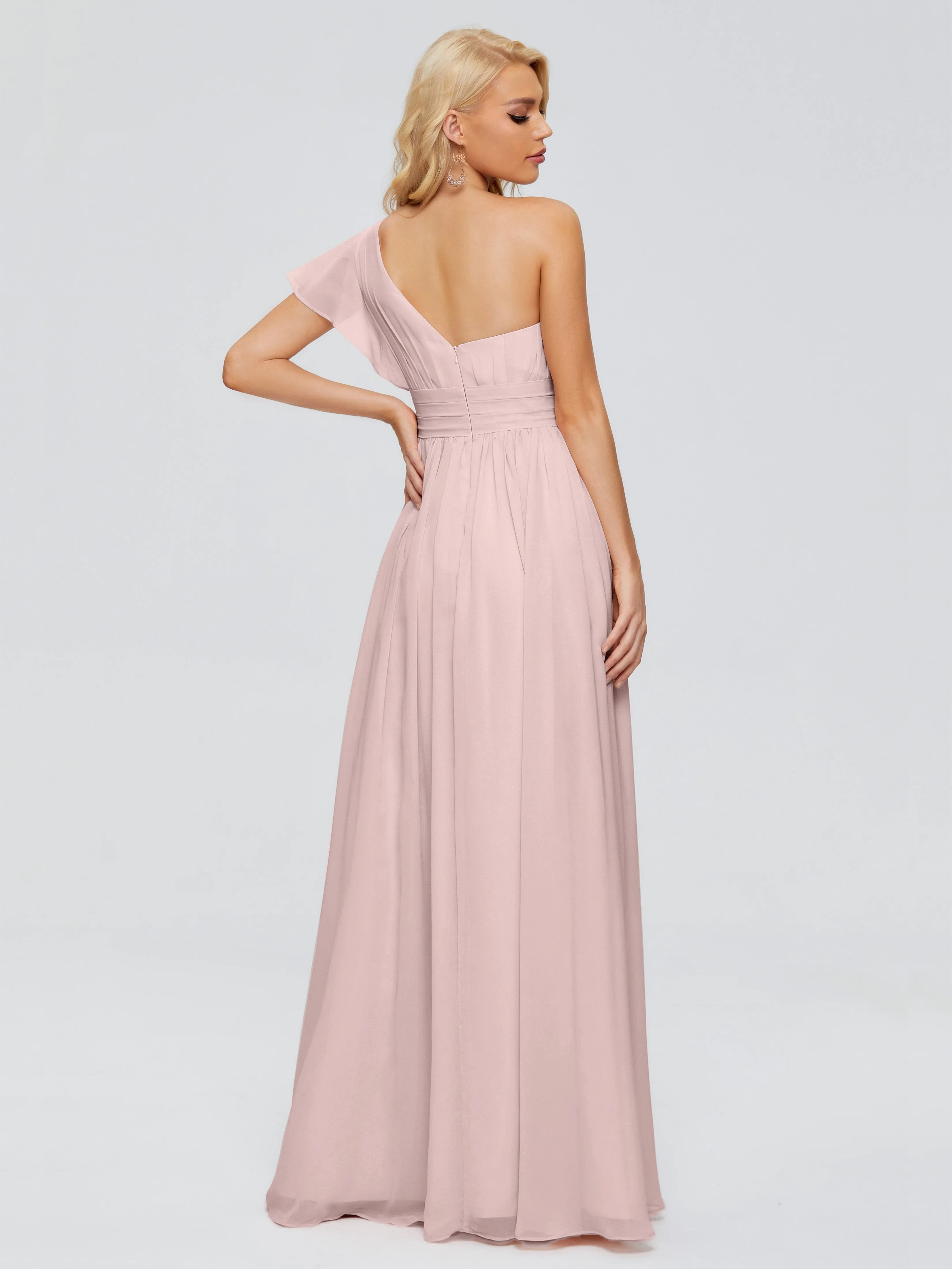 Rylee One Shoulder Chiffon Bridesmaid Dresses