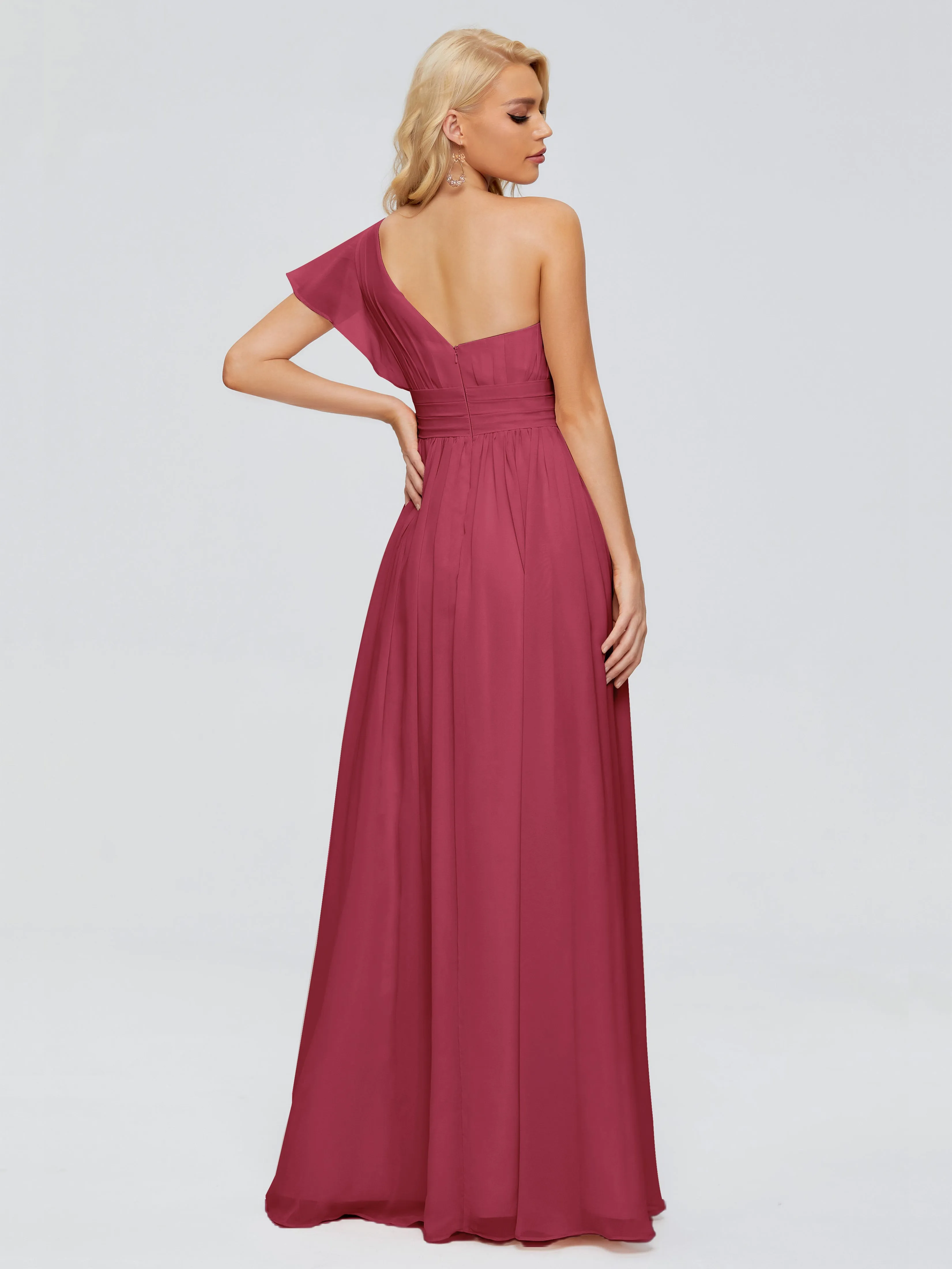 Rylee One Shoulder Chiffon Bridesmaid Dresses