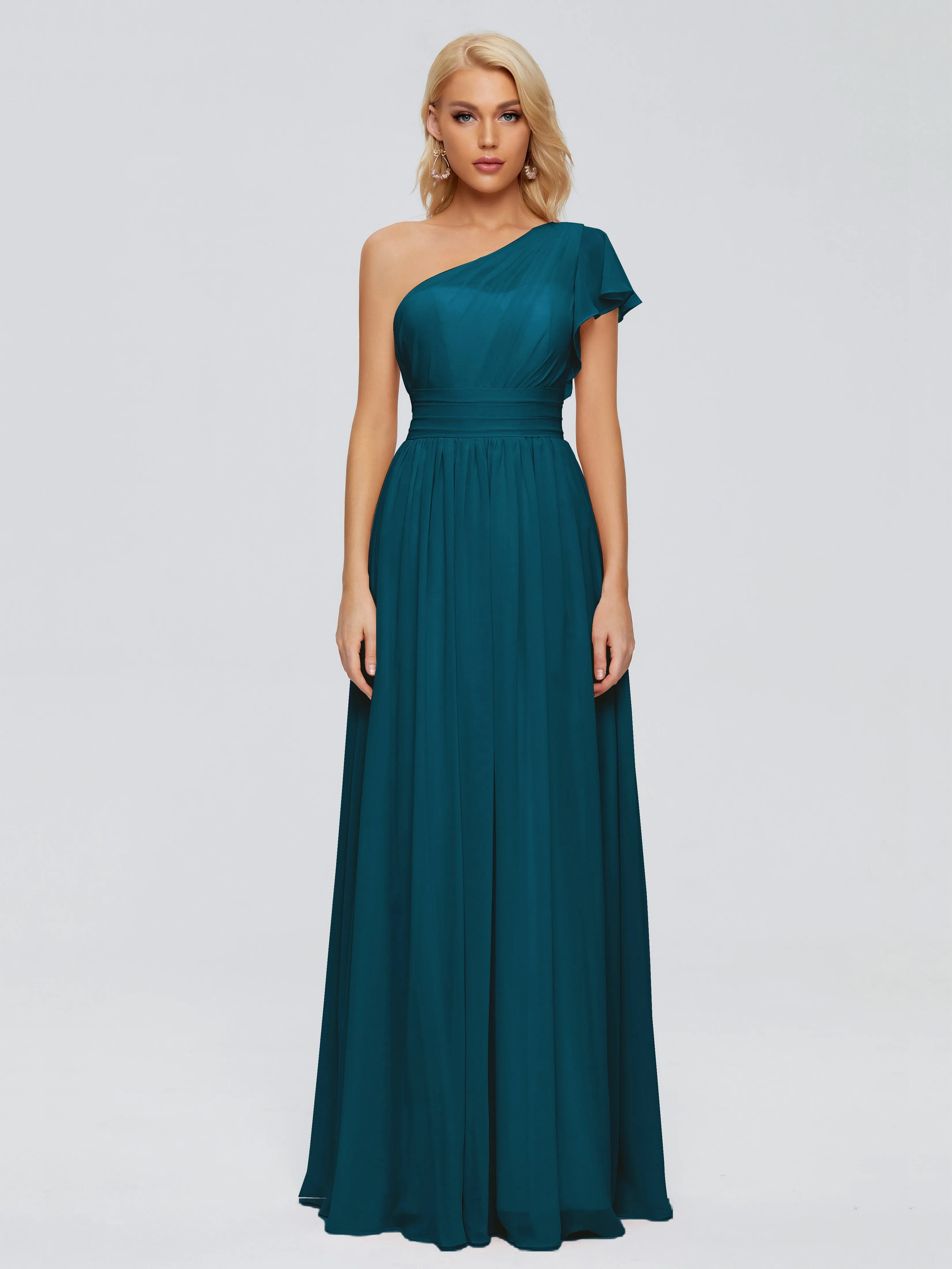 Rylee One Shoulder Chiffon Bridesmaid Dresses