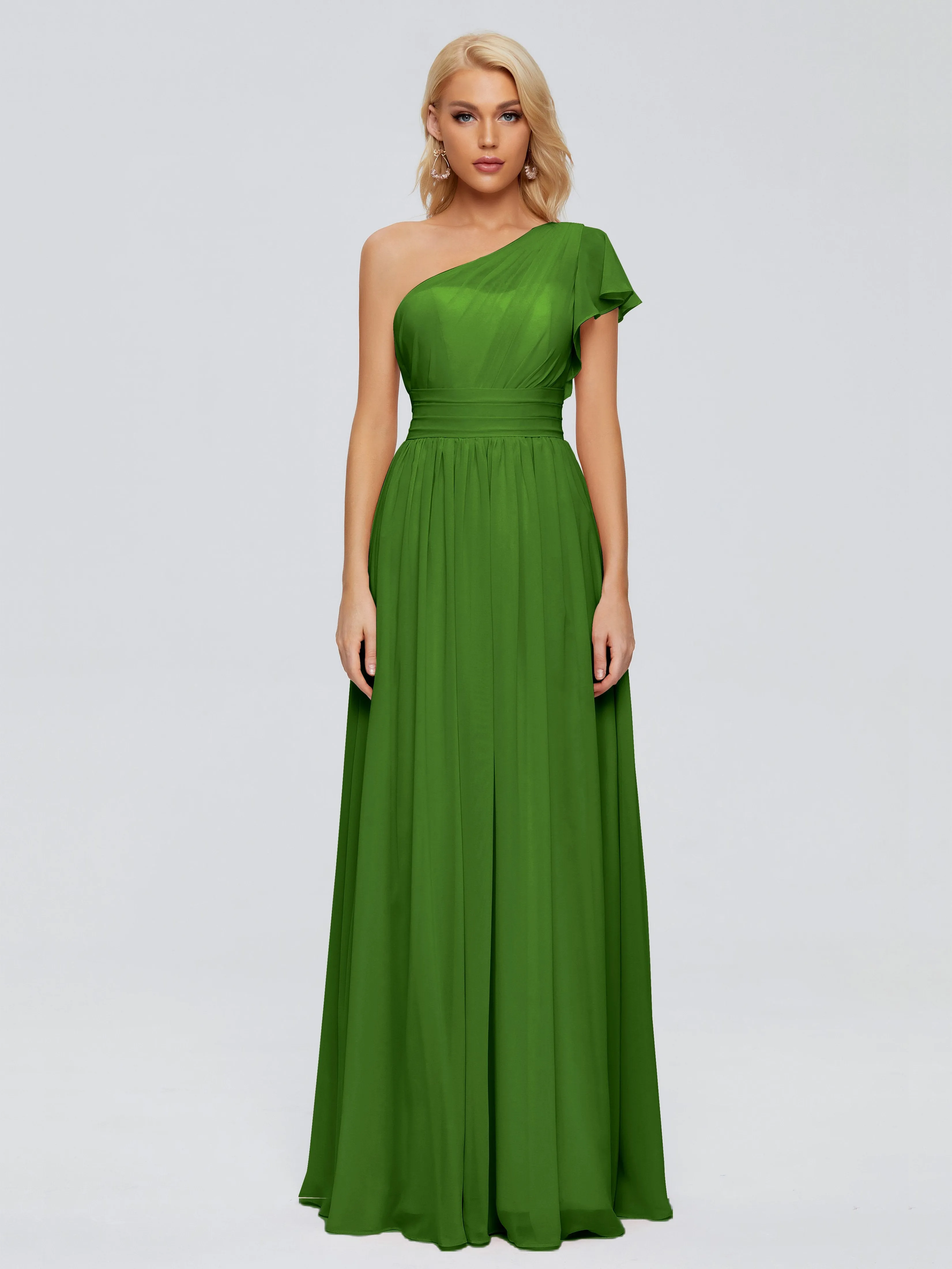 Rylee One Shoulder Chiffon Bridesmaid Dresses