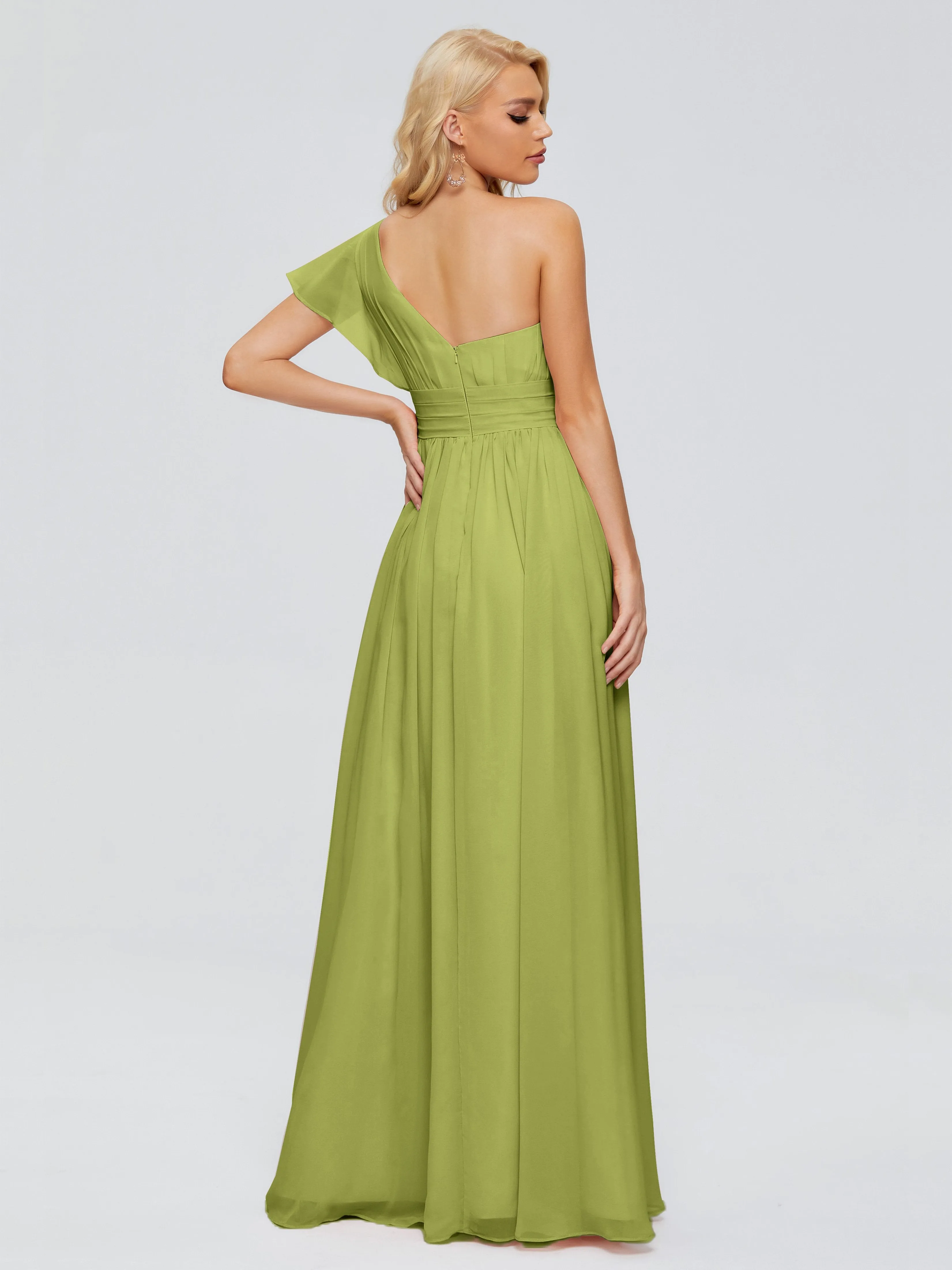 Rylee One Shoulder Chiffon Bridesmaid Dresses