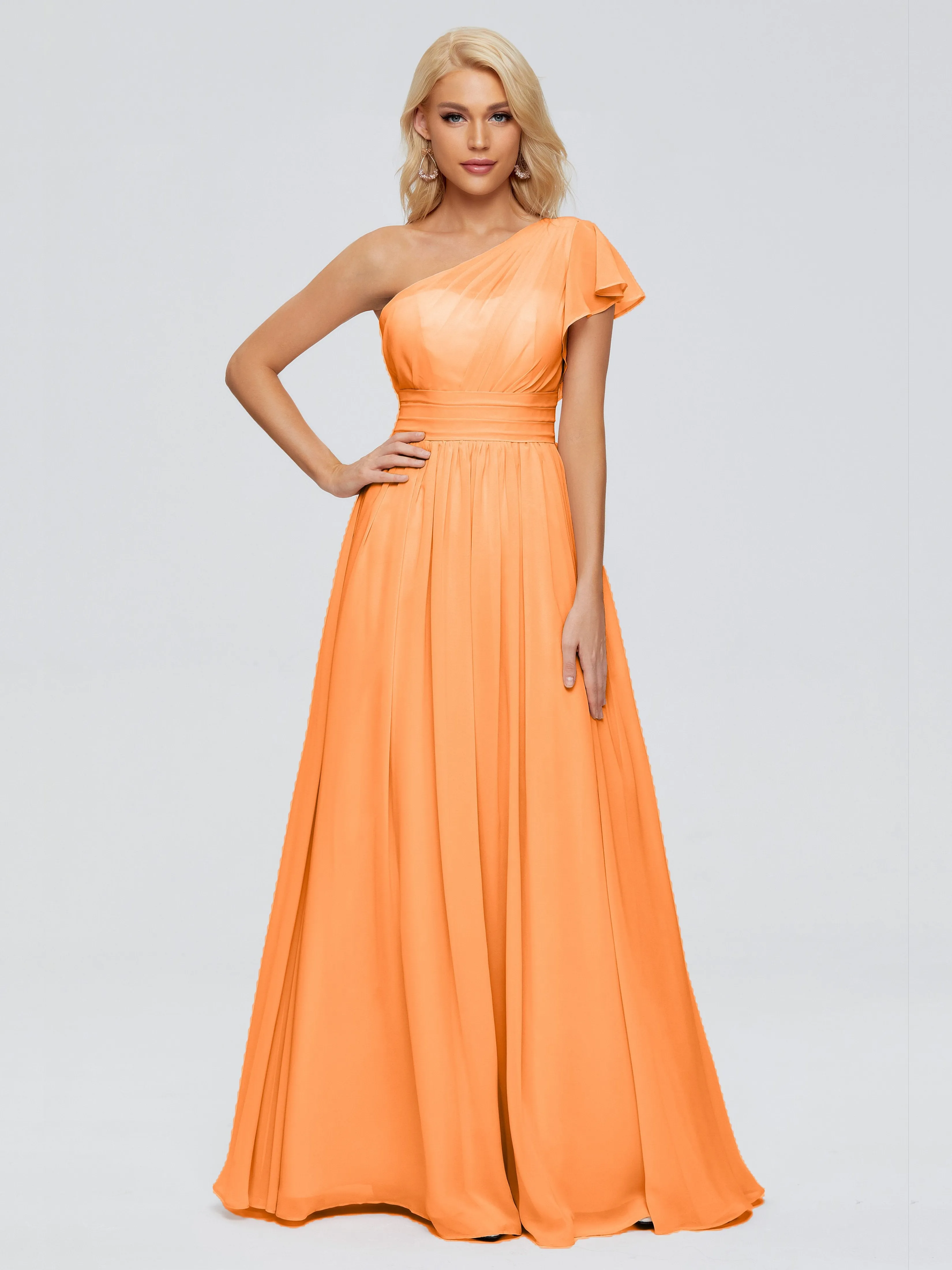 Rylee One Shoulder Chiffon Bridesmaid Dresses