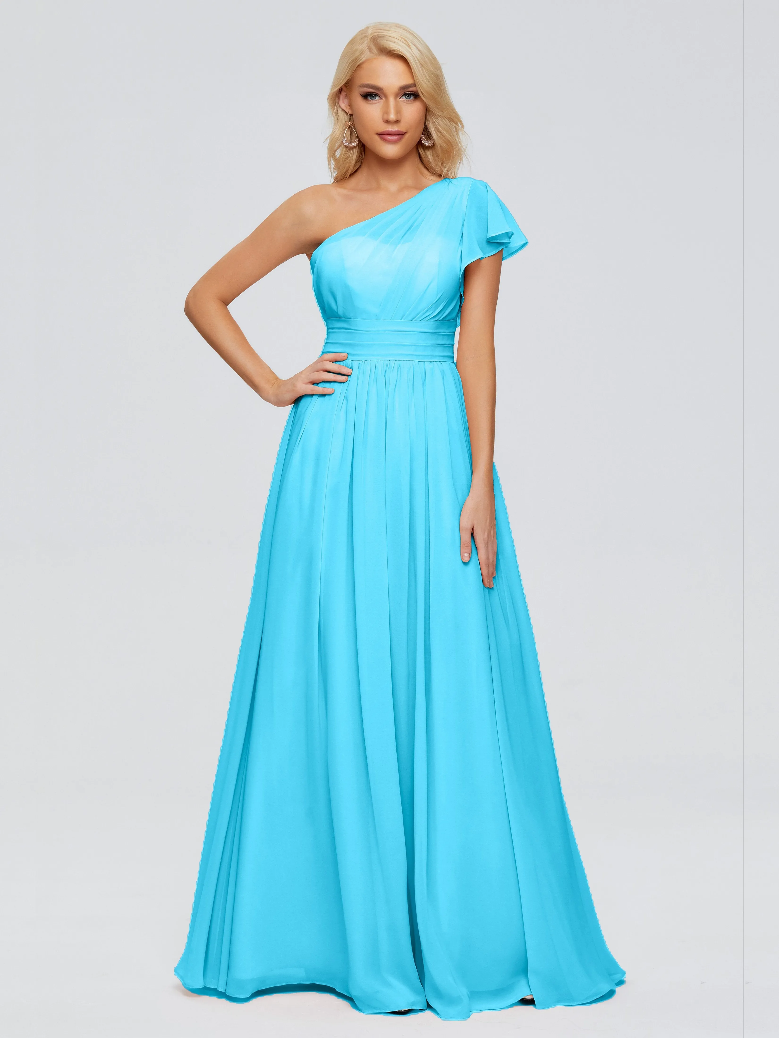 Rylee One Shoulder Chiffon Bridesmaid Dresses