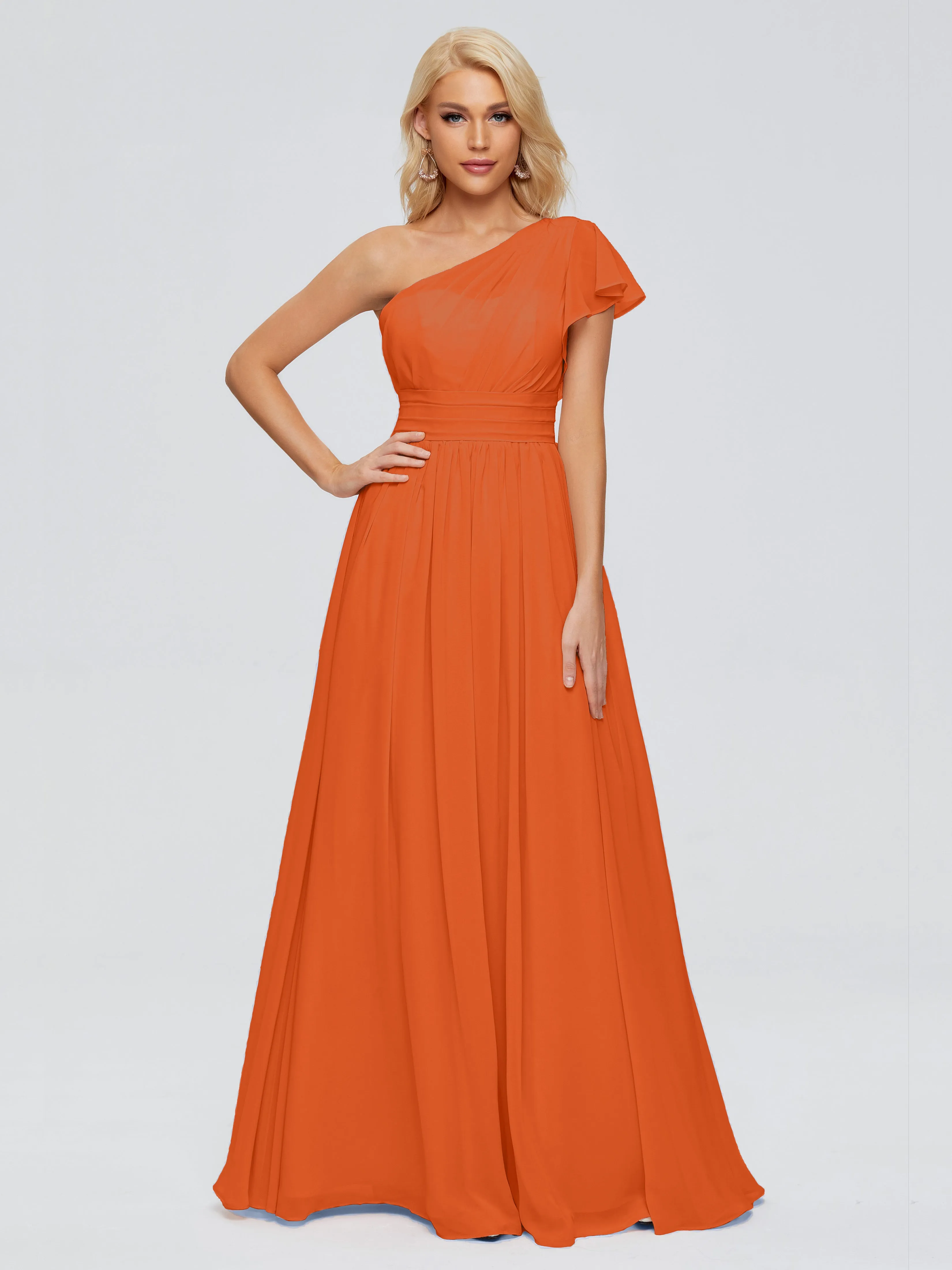 Rylee One Shoulder Chiffon Bridesmaid Dresses