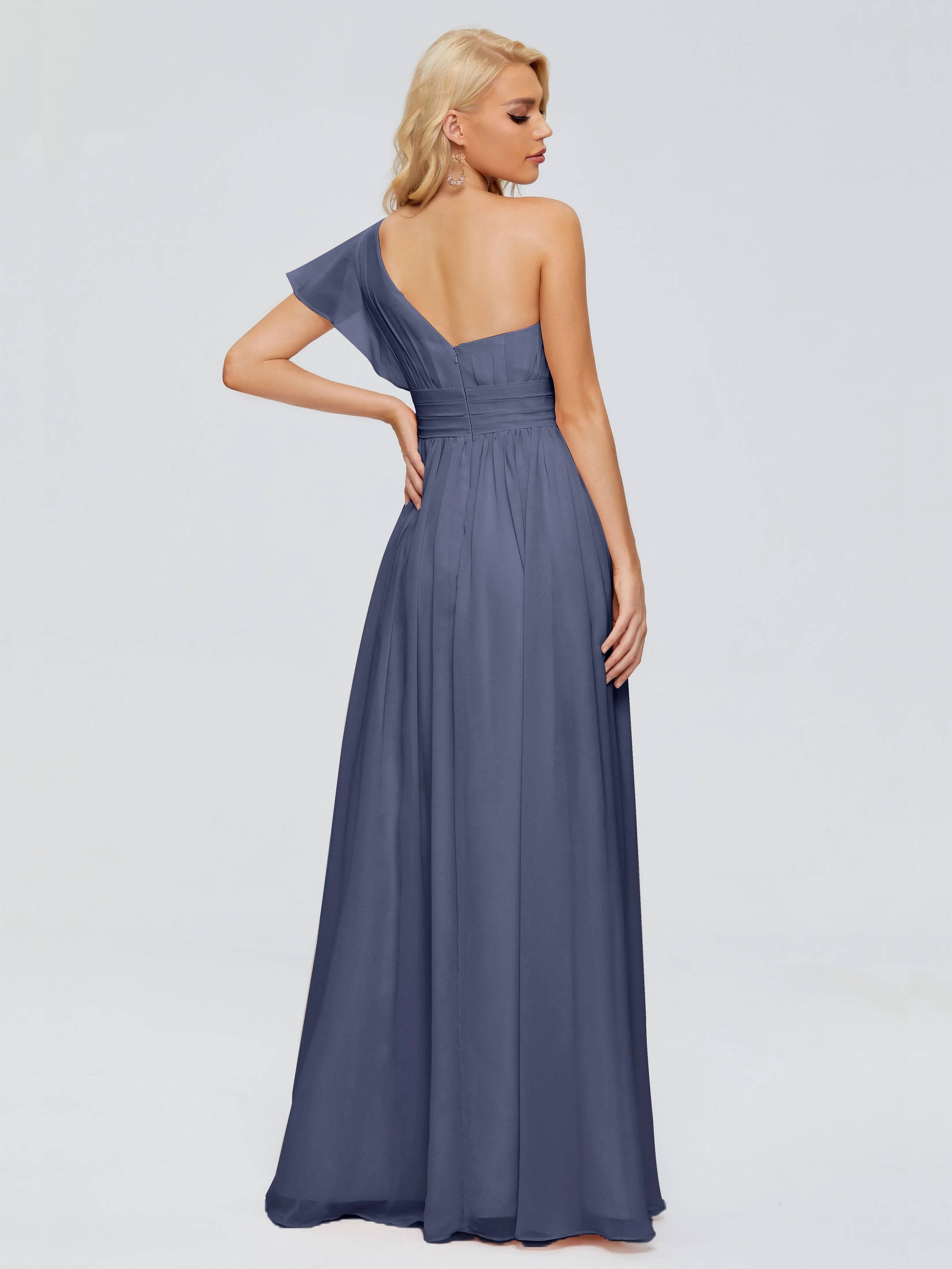 Rylee One Shoulder Chiffon Bridesmaid Dresses
