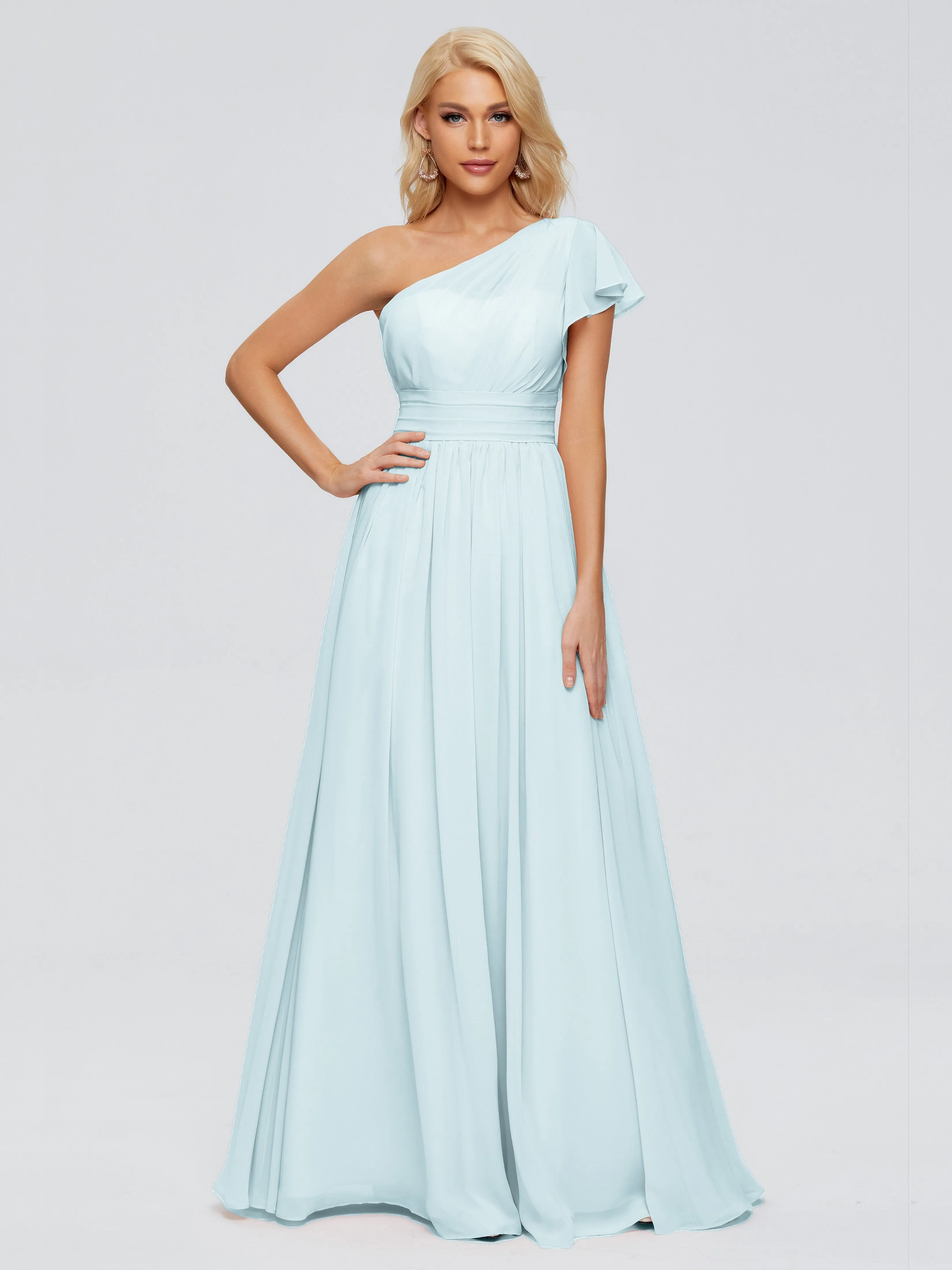 Rylee One Shoulder Chiffon Bridesmaid Dresses