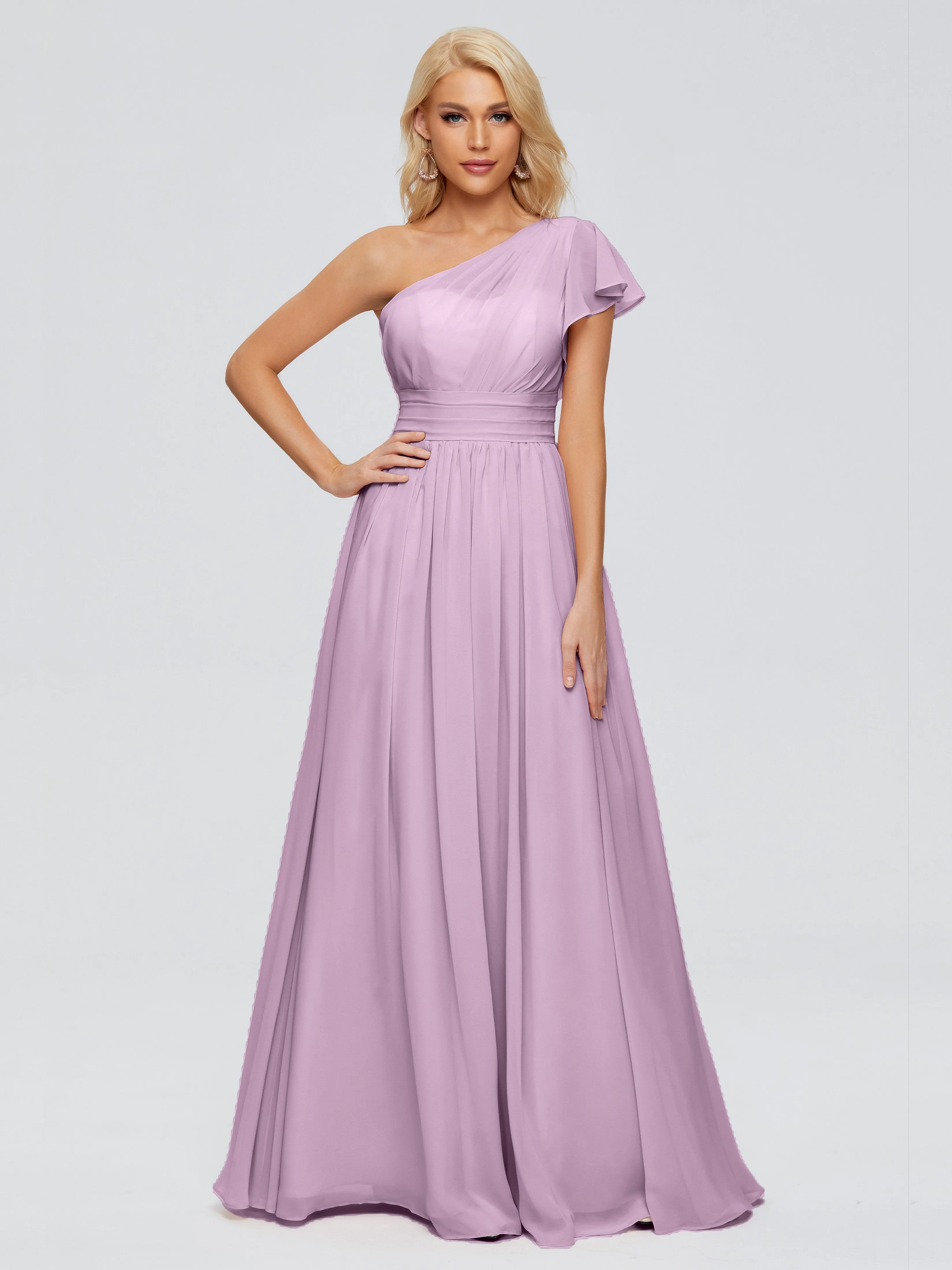 Rylee One Shoulder Chiffon Bridesmaid Dresses