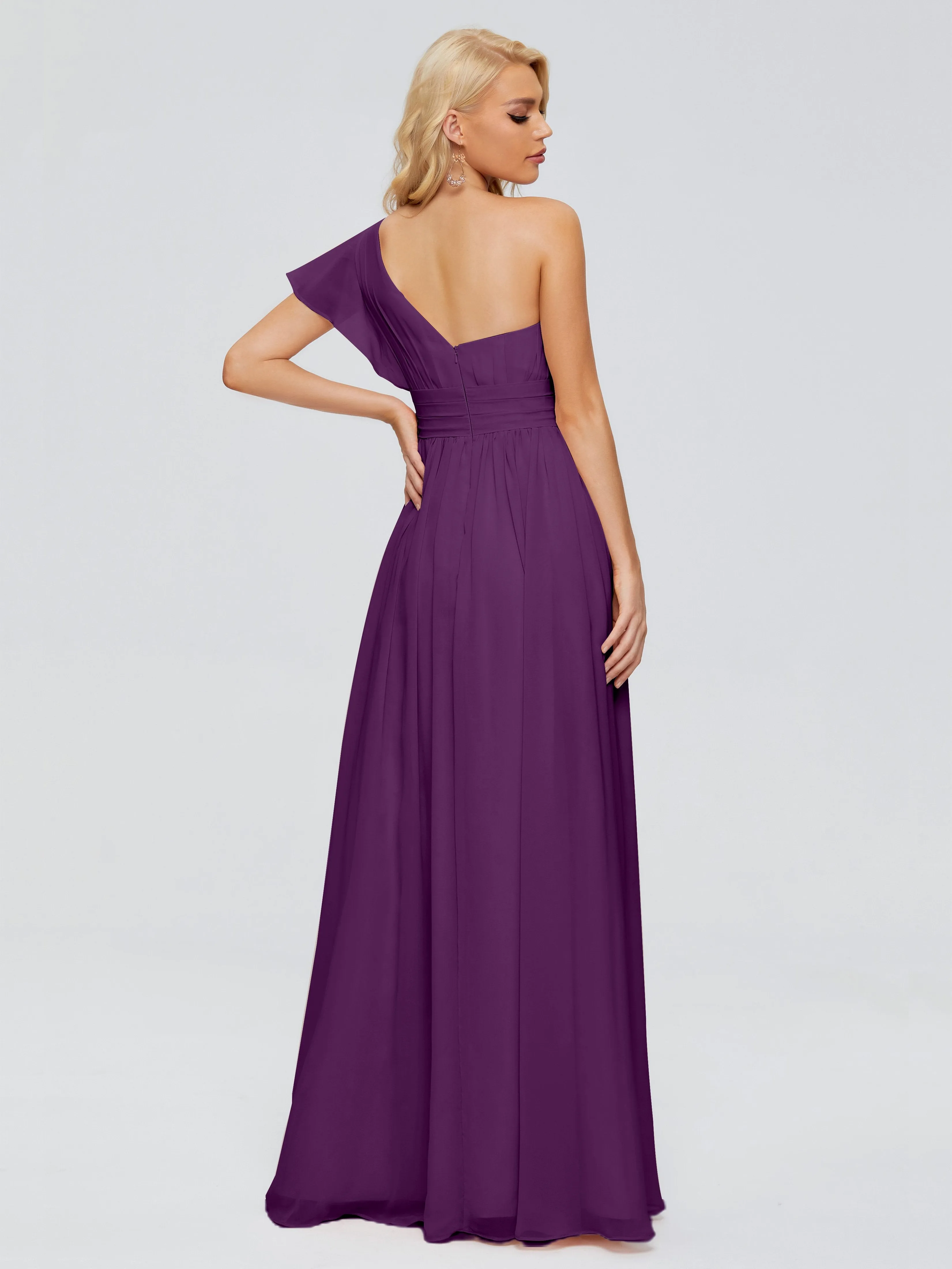 Rylee One Shoulder Chiffon Bridesmaid Dresses