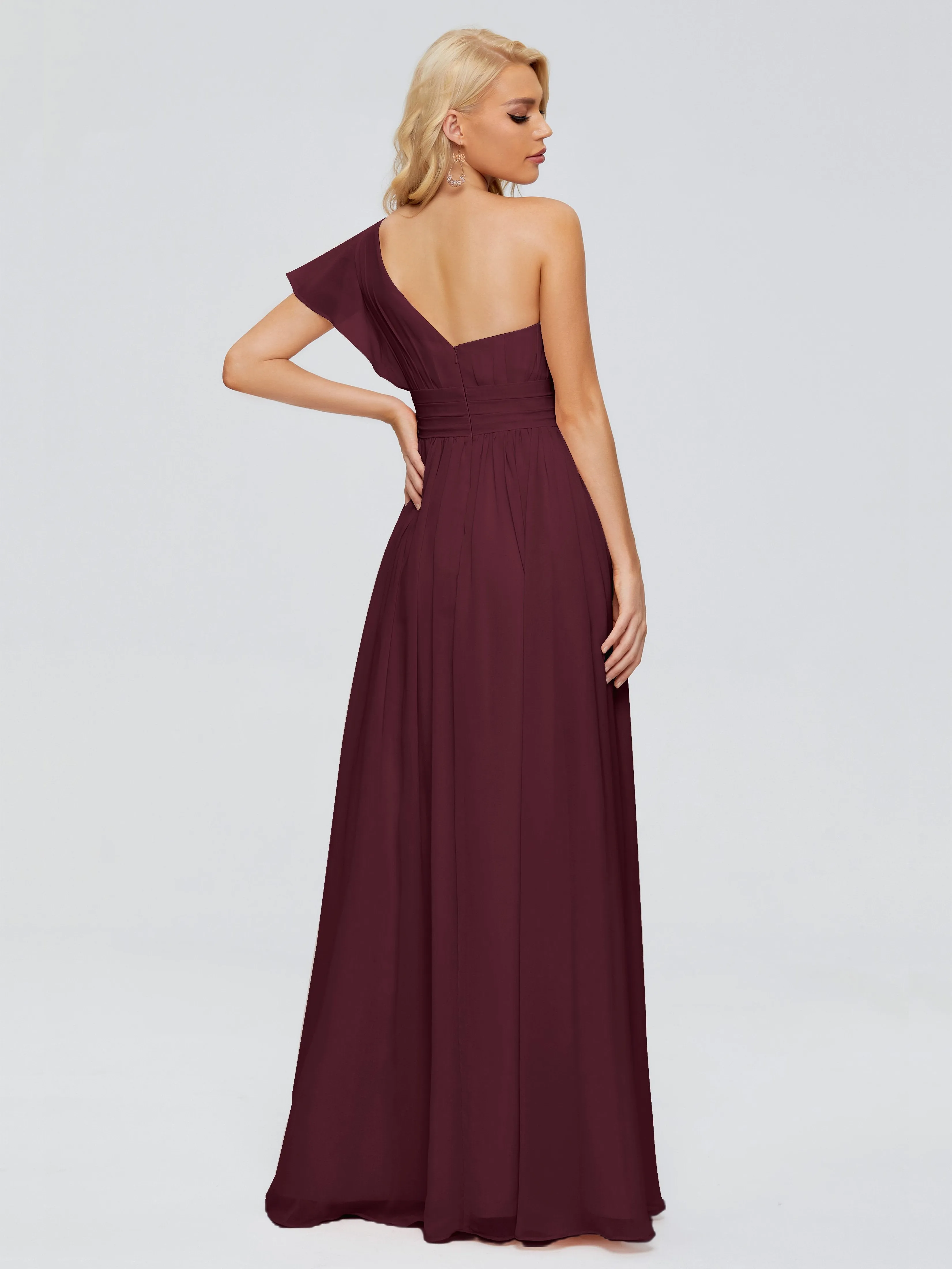Rylee One Shoulder Chiffon Bridesmaid Dresses