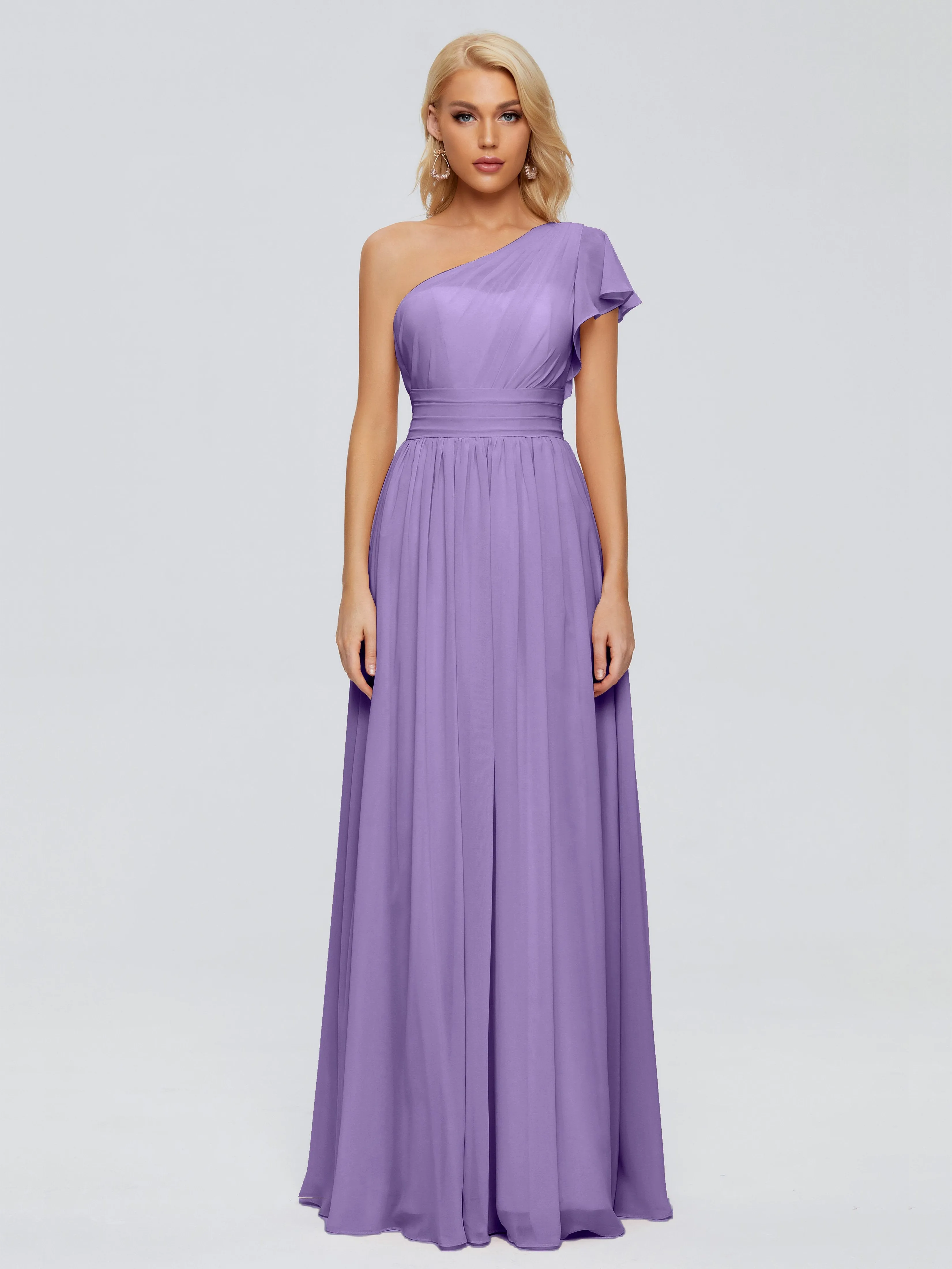 Rylee One Shoulder Chiffon Bridesmaid Dresses