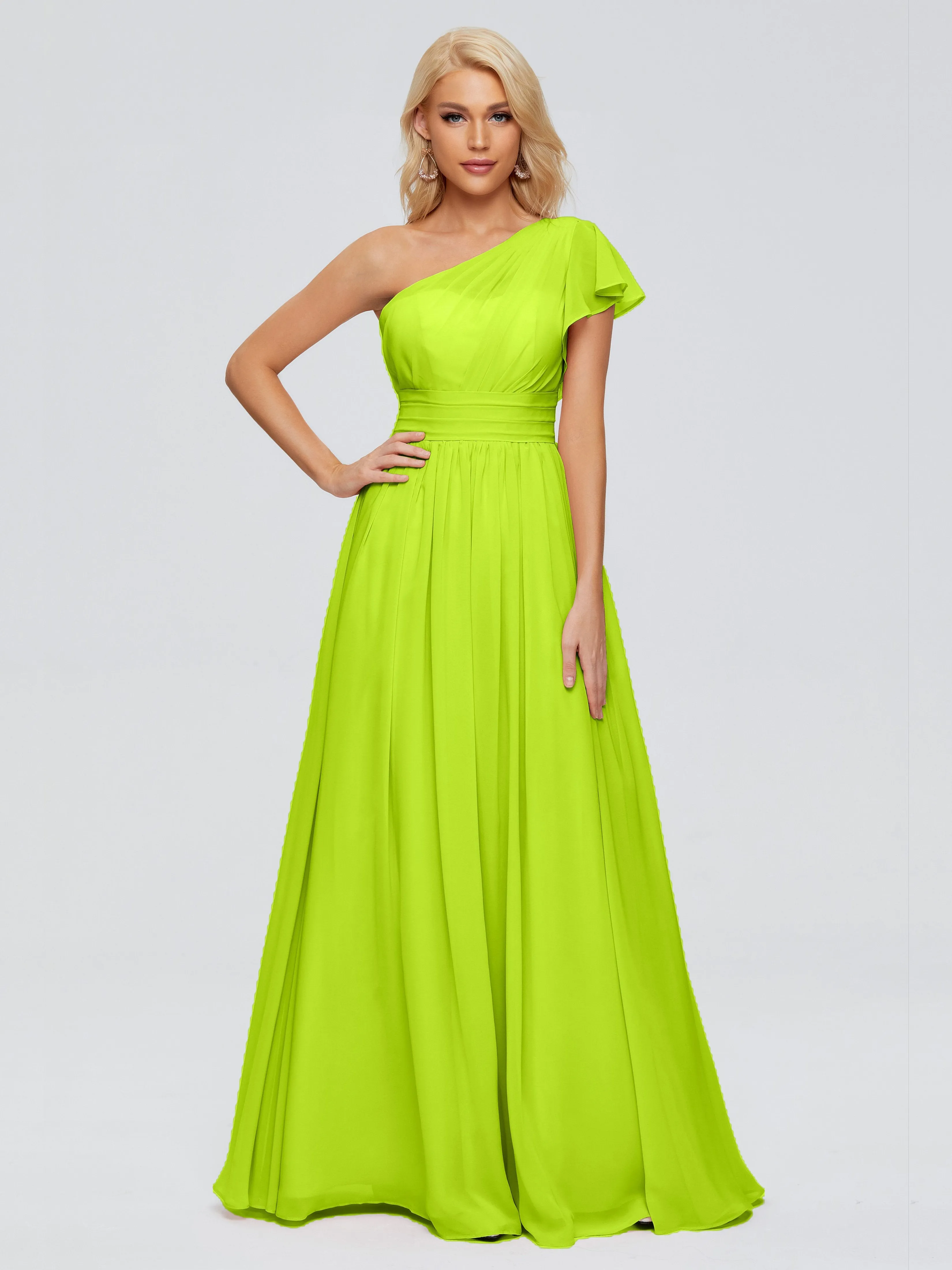 Rylee One Shoulder Chiffon Bridesmaid Dresses