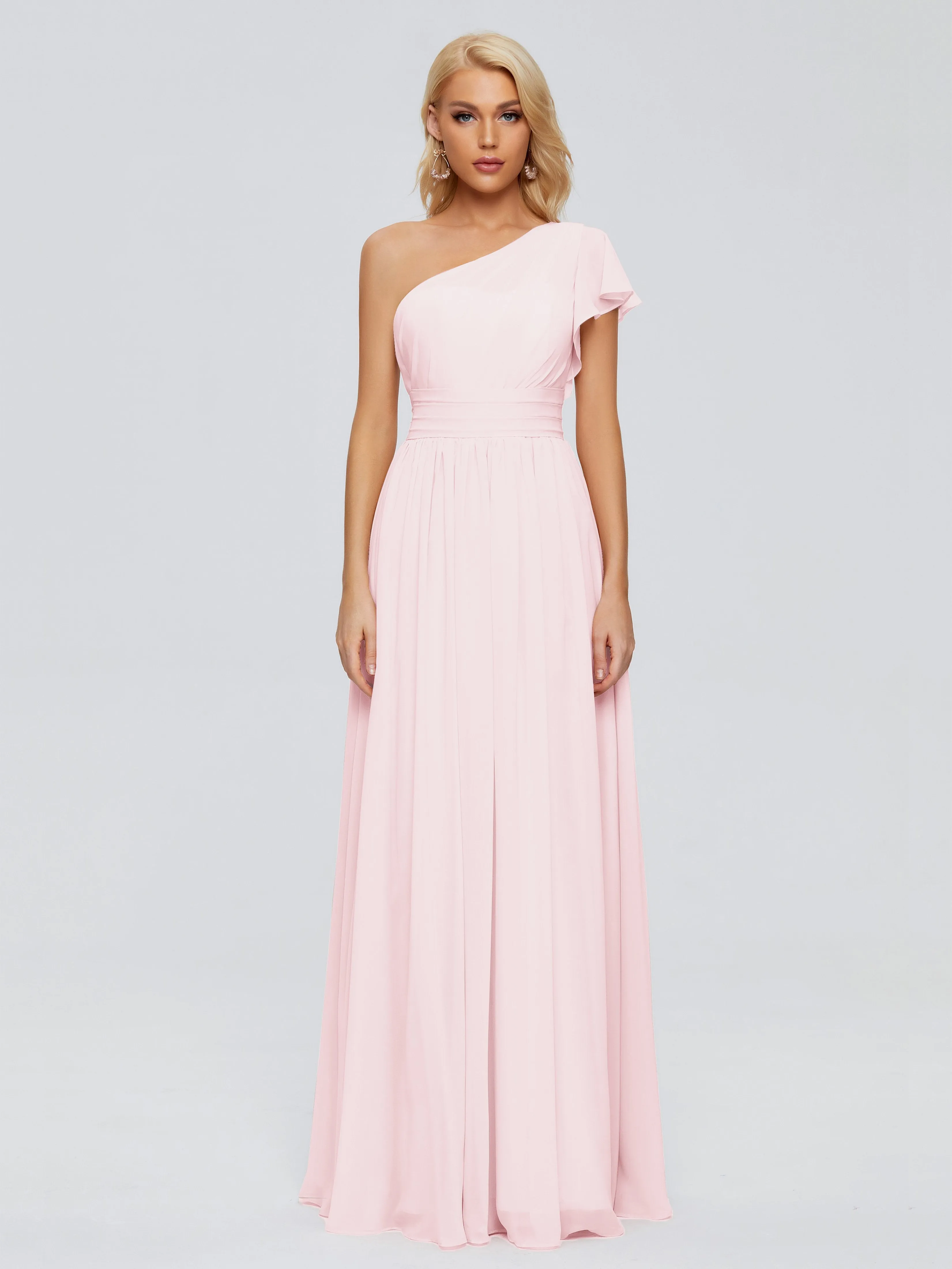 Rylee One Shoulder Chiffon Bridesmaid Dresses