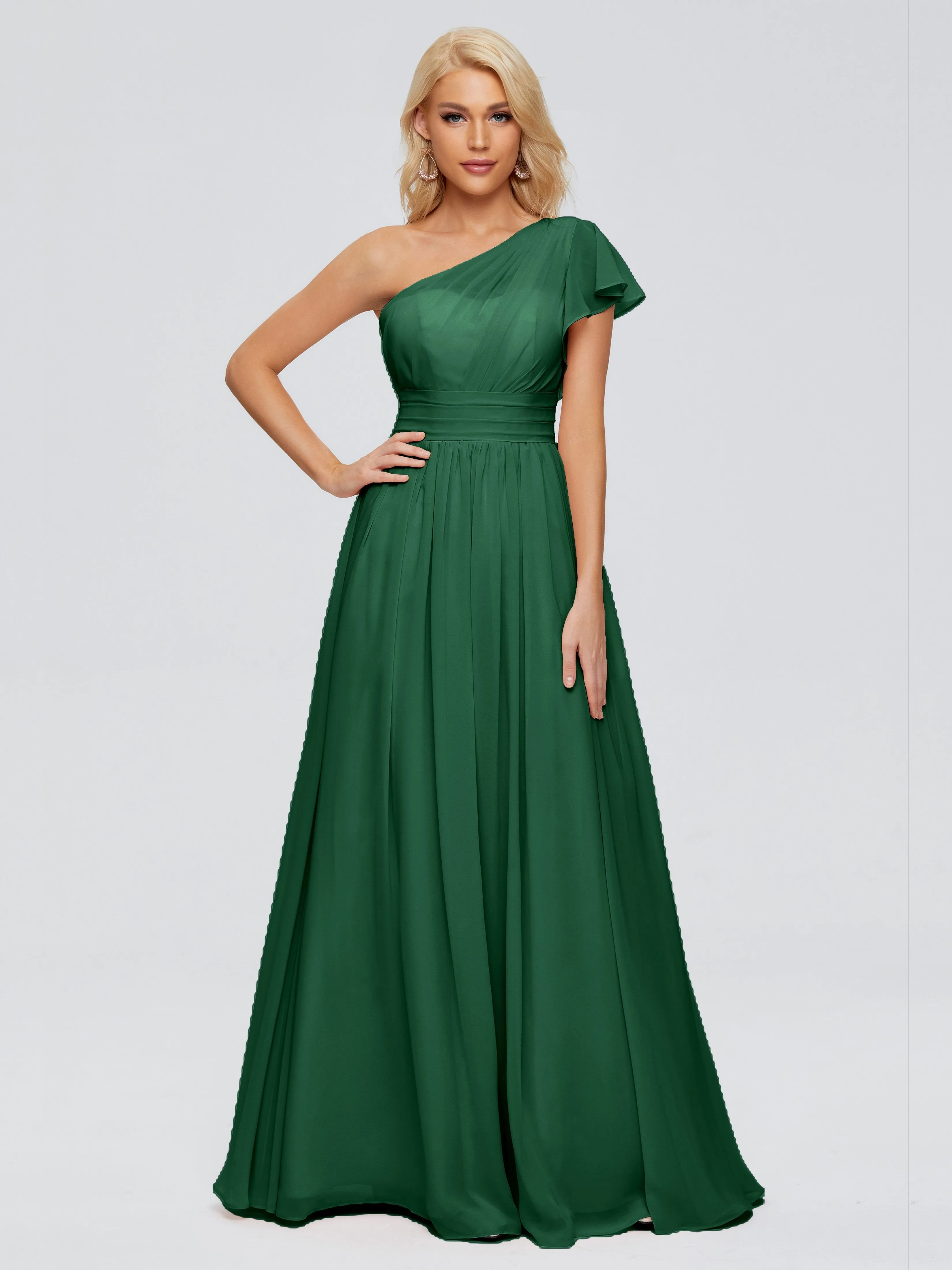 Rylee One Shoulder Chiffon Bridesmaid Dresses
