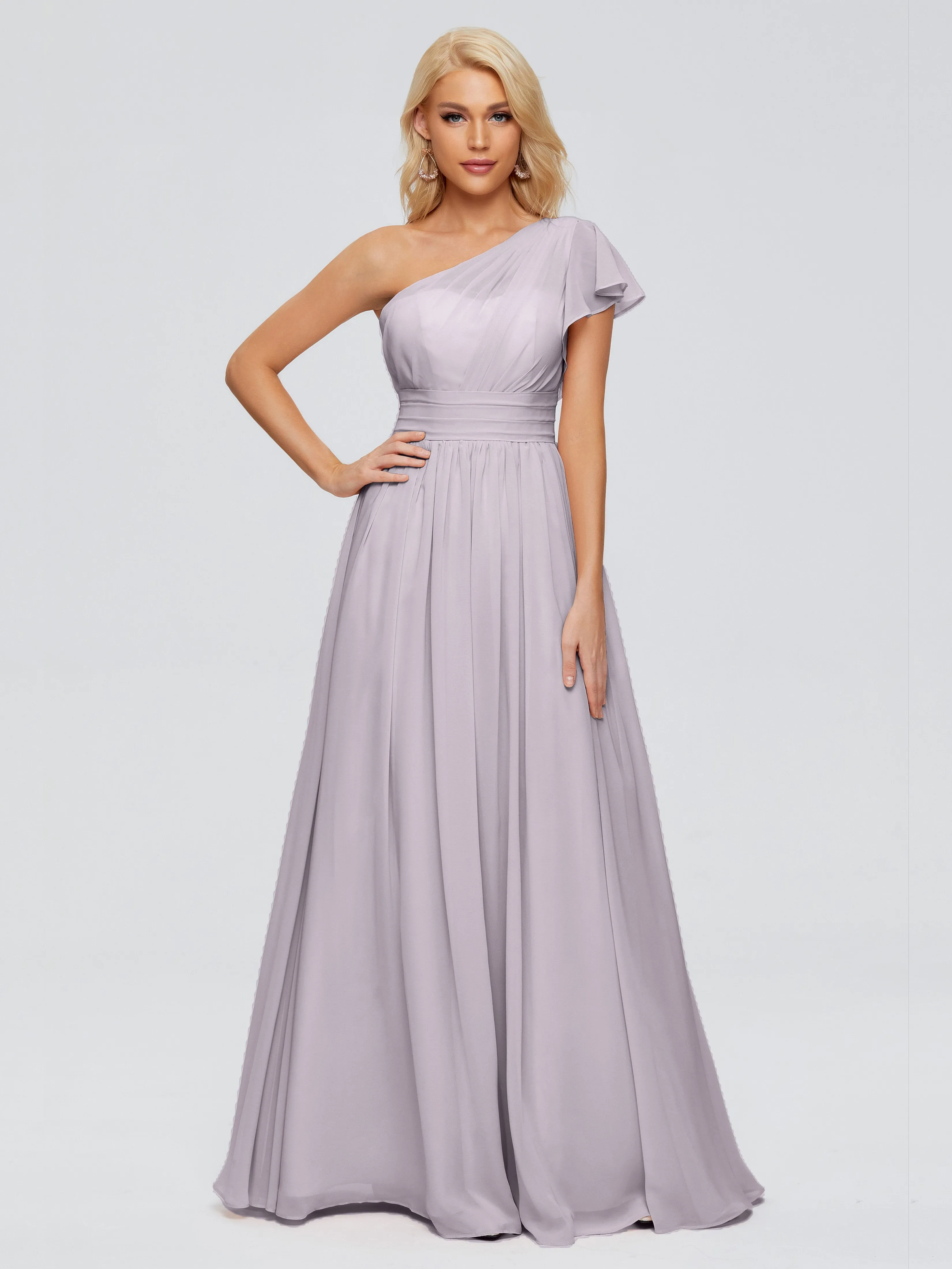 Rylee One Shoulder Chiffon Bridesmaid Dresses