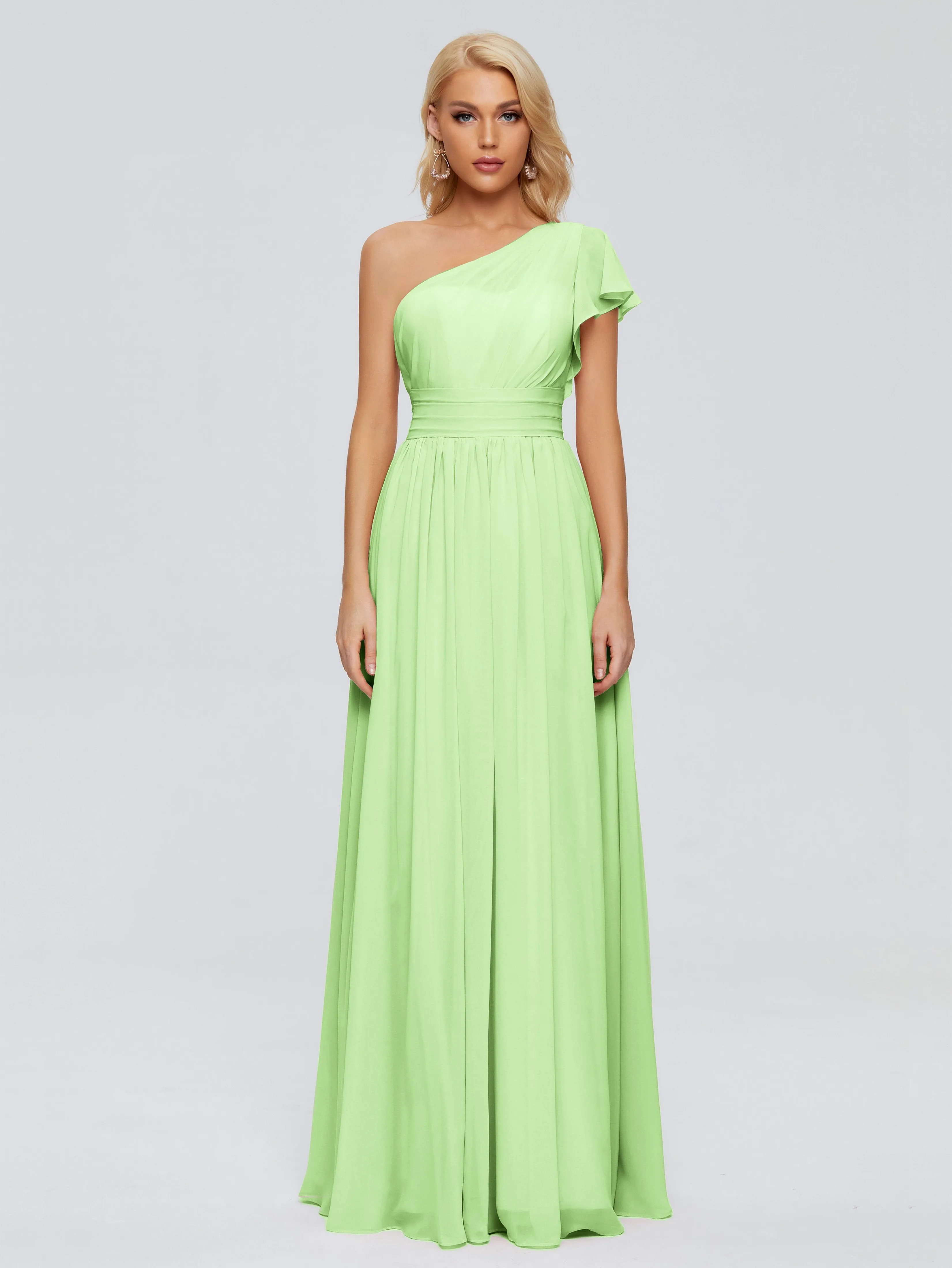 Rylee One Shoulder Chiffon Bridesmaid Dresses