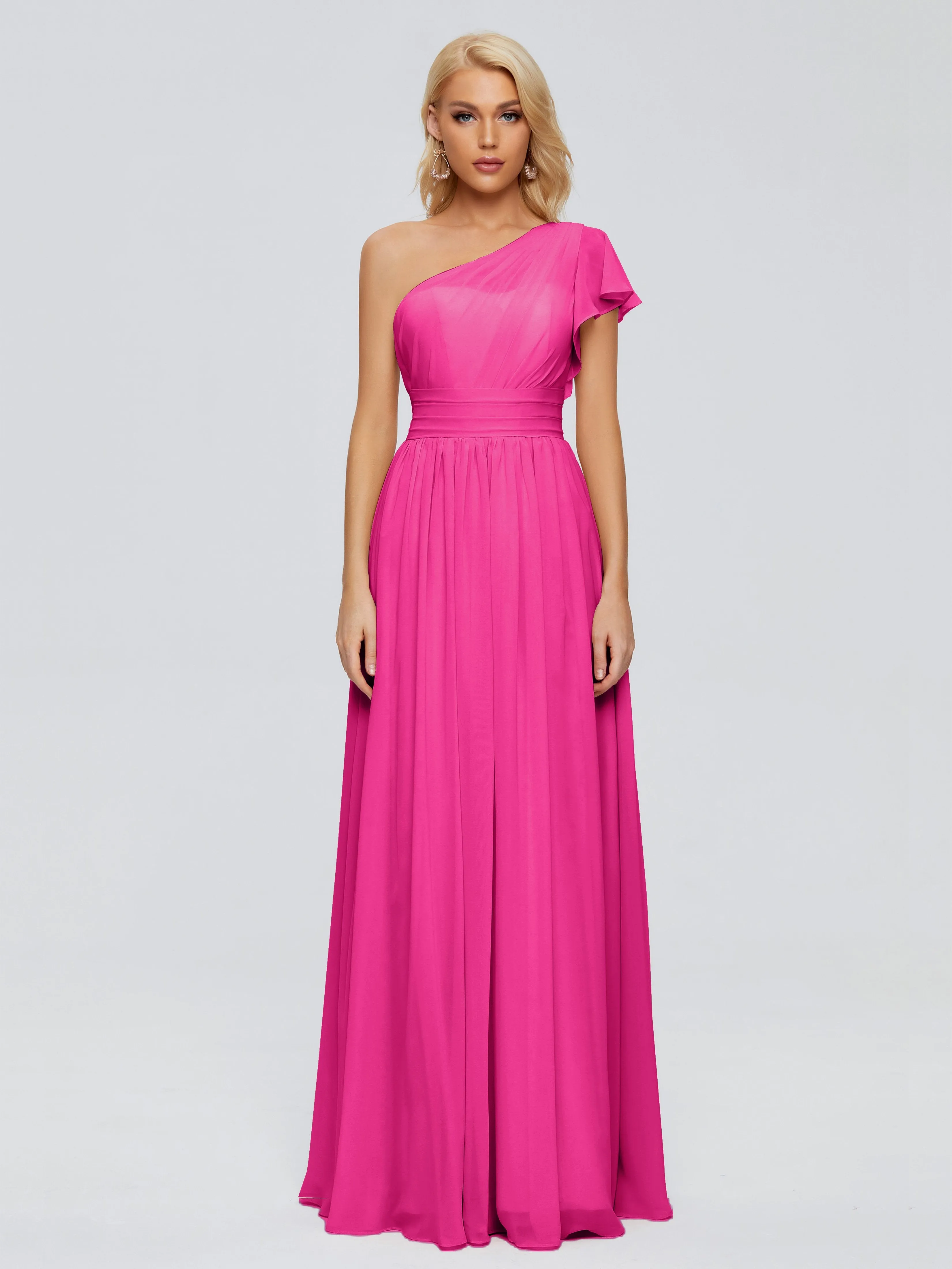 Rylee One Shoulder Chiffon Bridesmaid Dresses