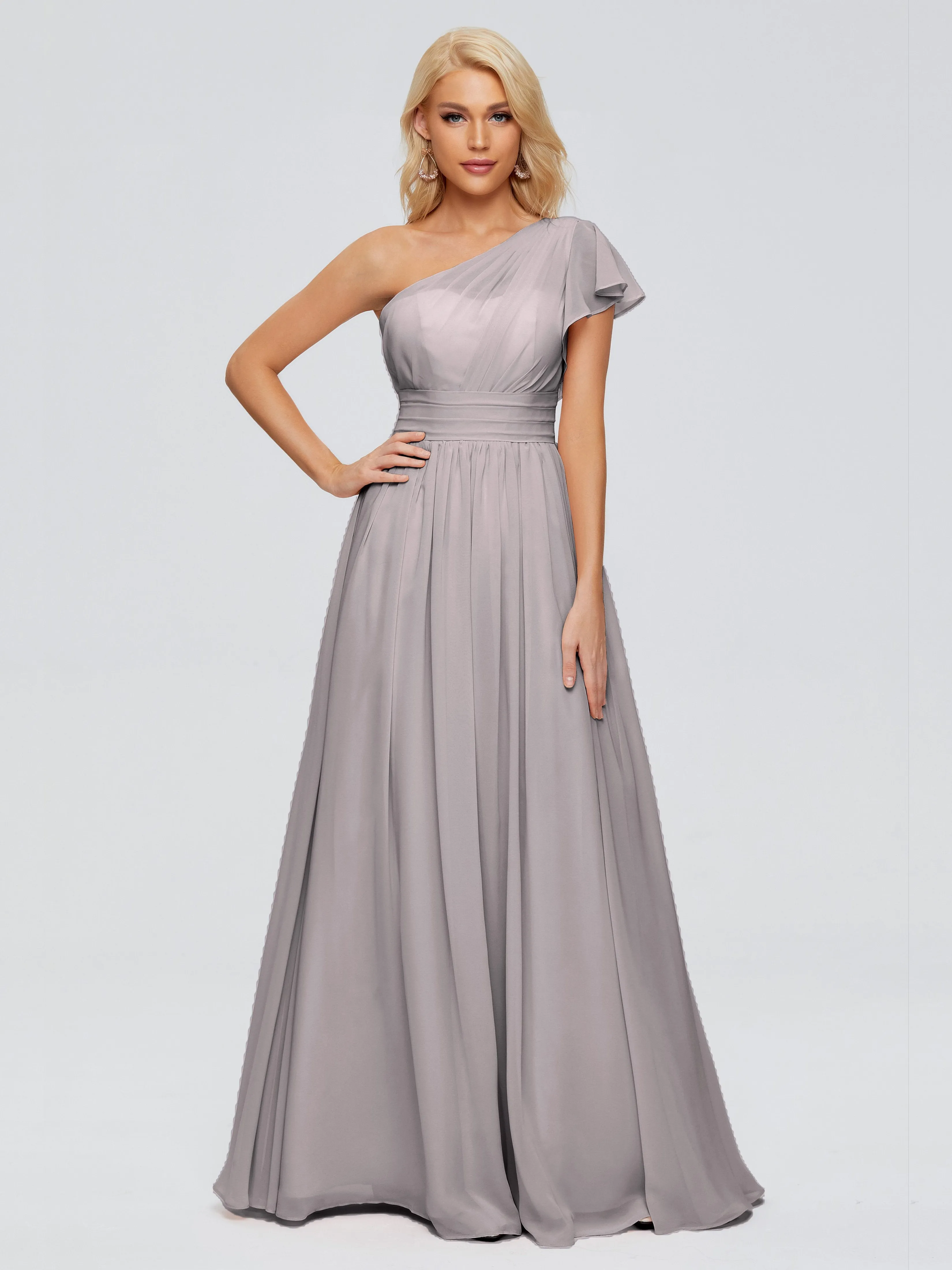 Rylee One Shoulder Chiffon Bridesmaid Dresses