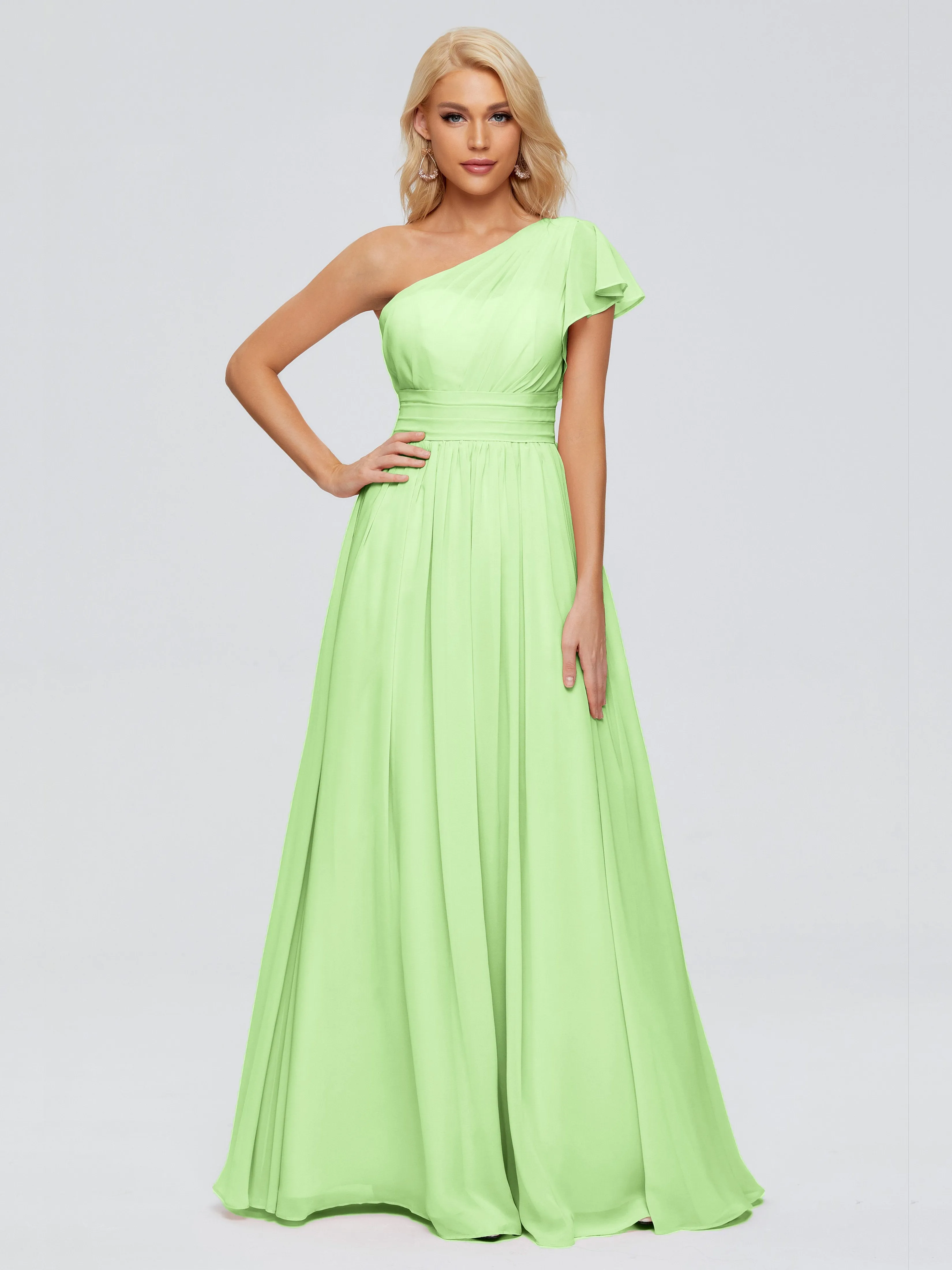 Rylee One Shoulder Chiffon Bridesmaid Dresses