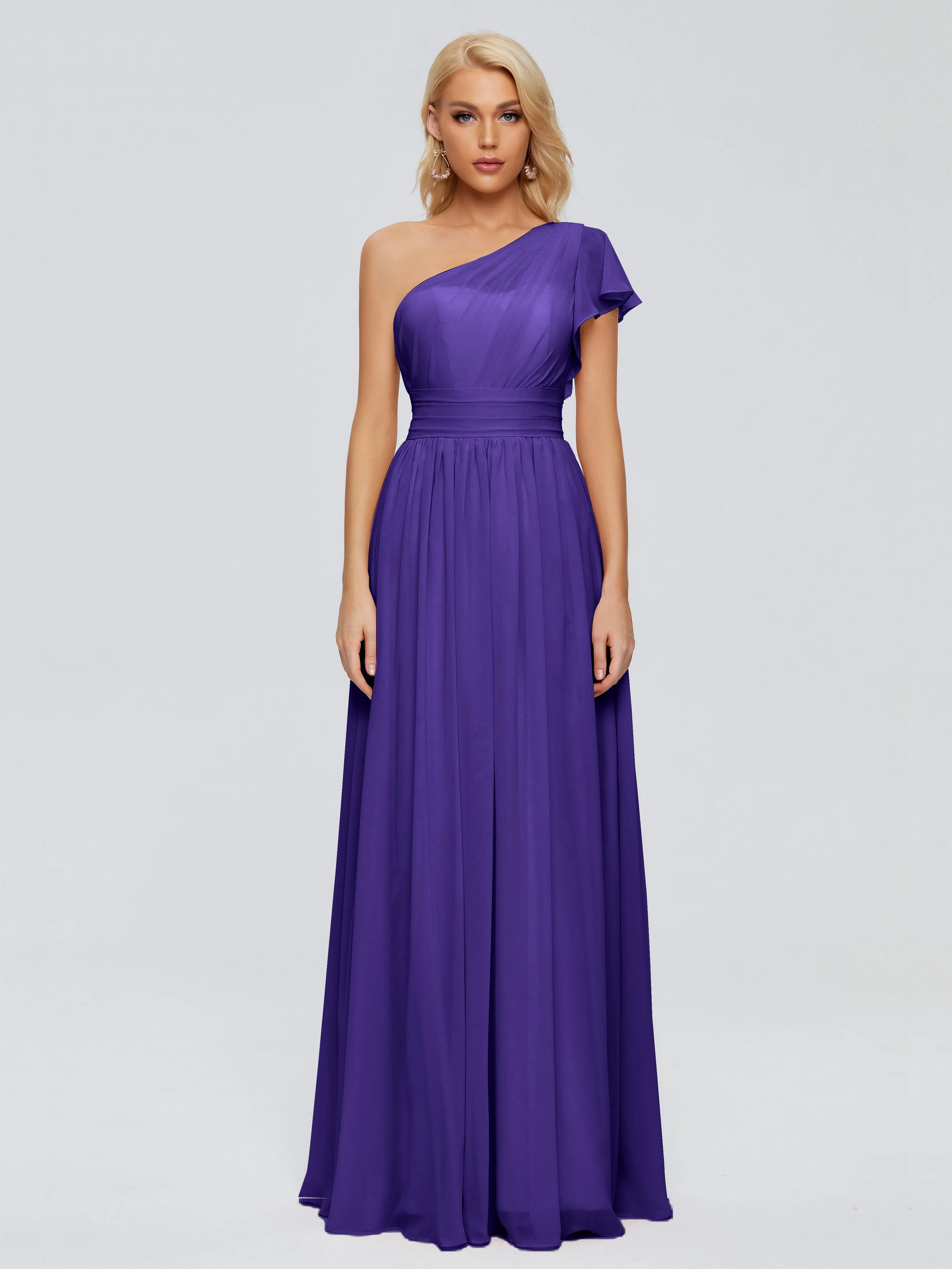 Rylee One Shoulder Chiffon Bridesmaid Dresses