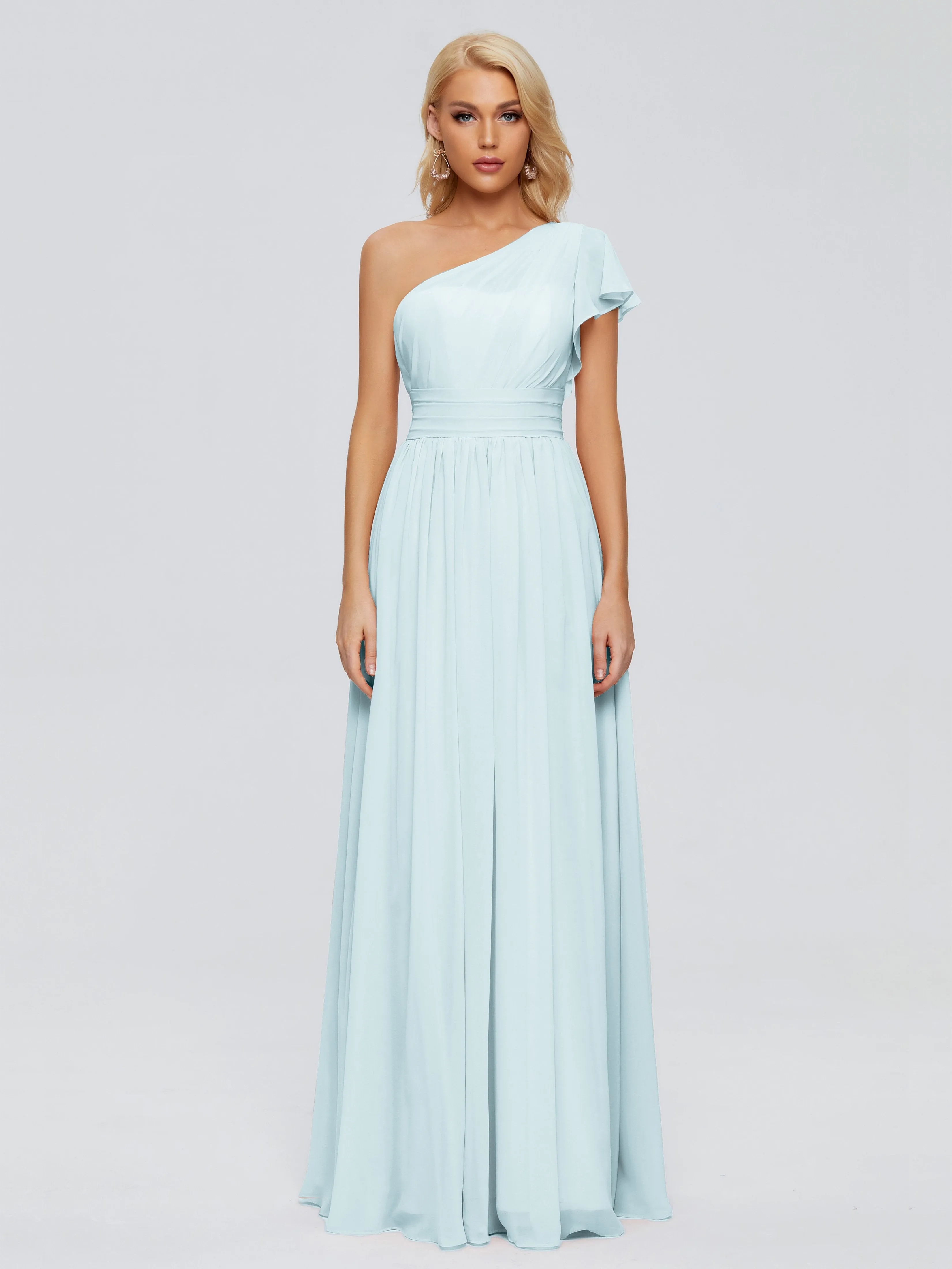 Rylee One Shoulder Chiffon Bridesmaid Dresses