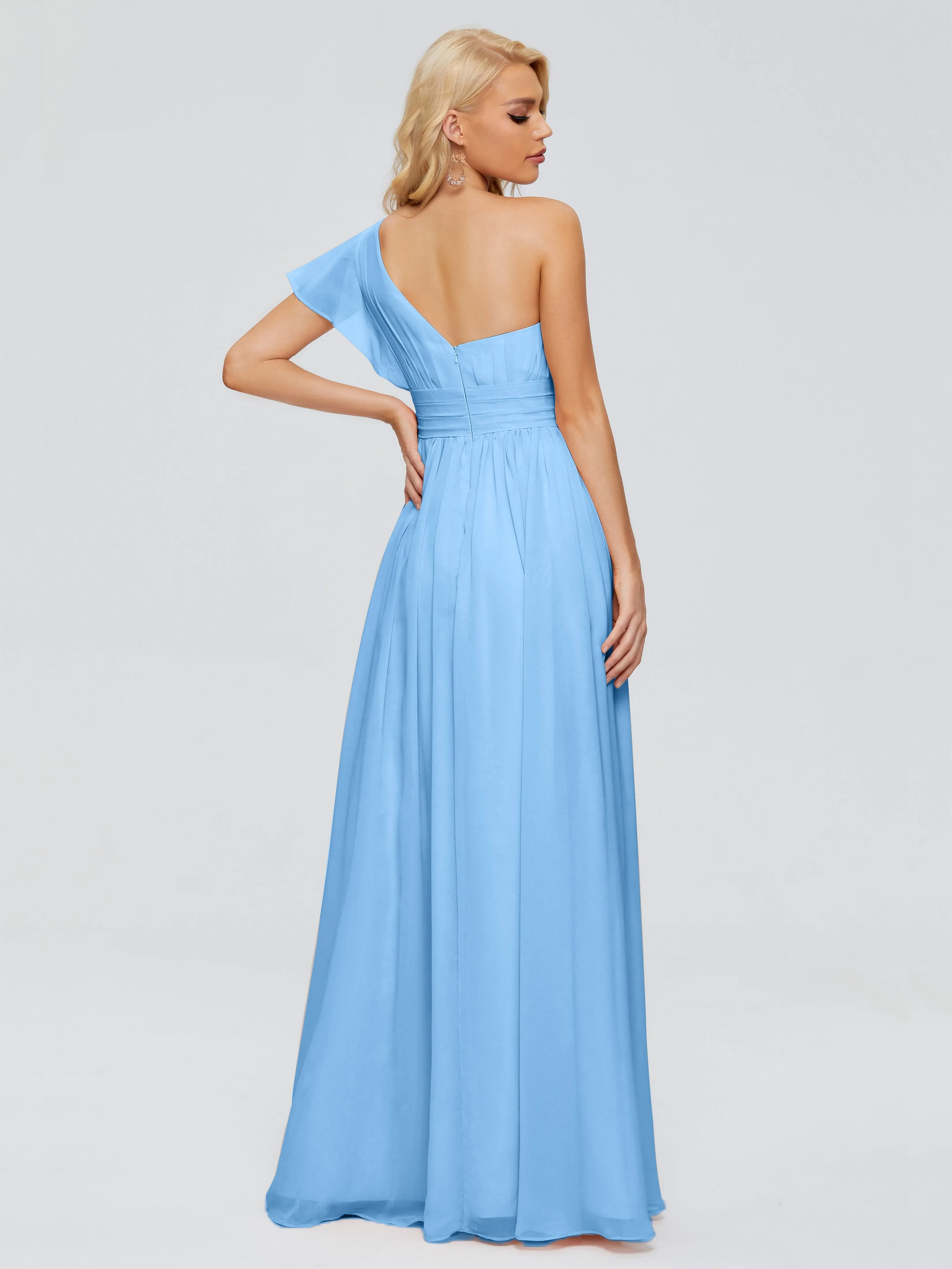 Rylee One Shoulder Chiffon Bridesmaid Dresses