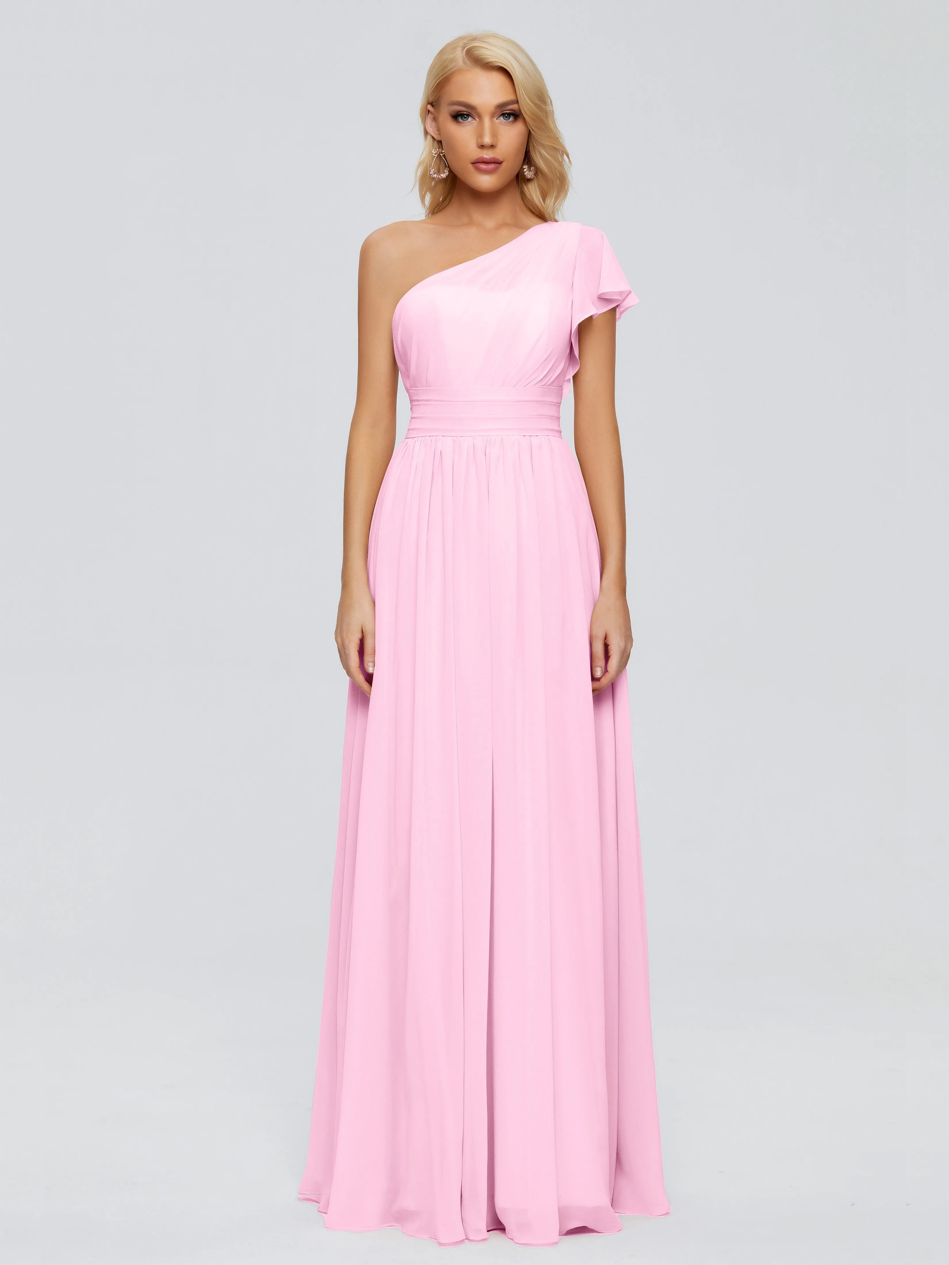 Rylee One Shoulder Chiffon Bridesmaid Dresses