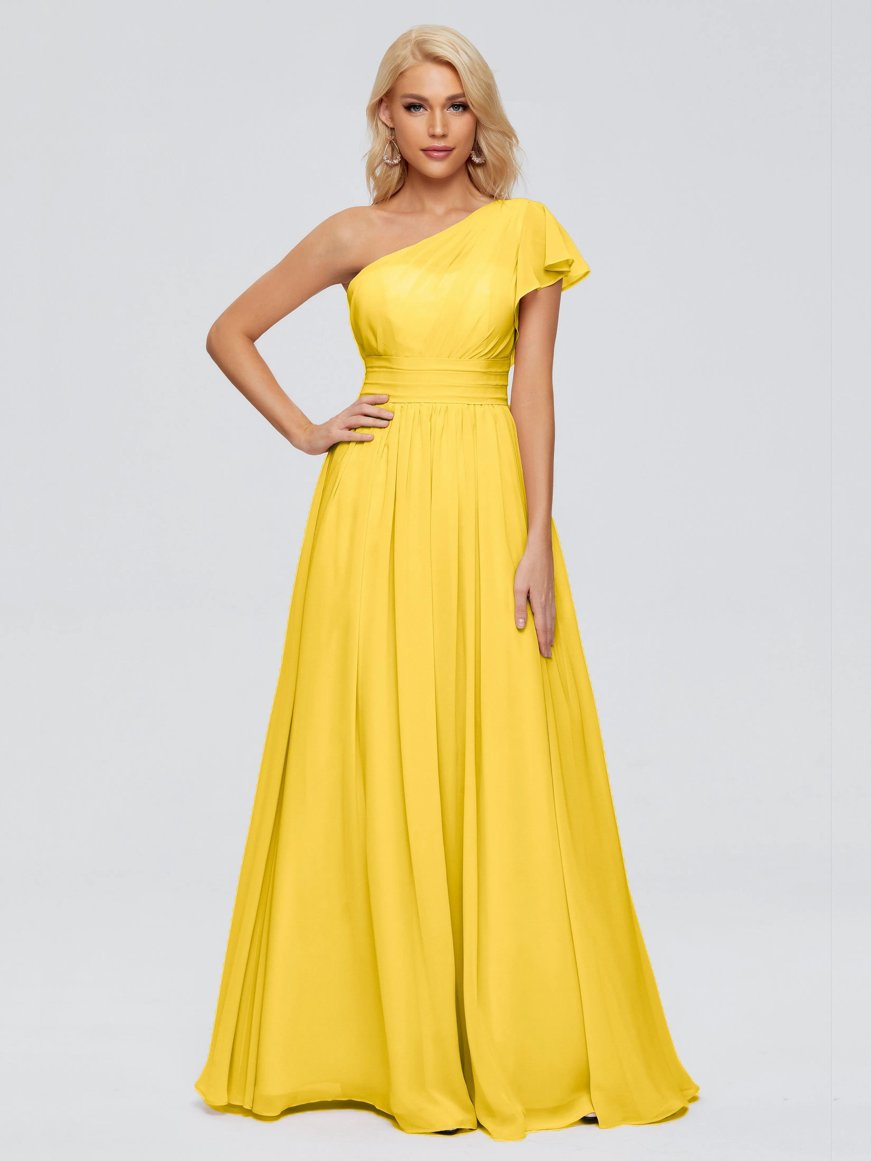 Rylee One Shoulder Chiffon Bridesmaid Dresses