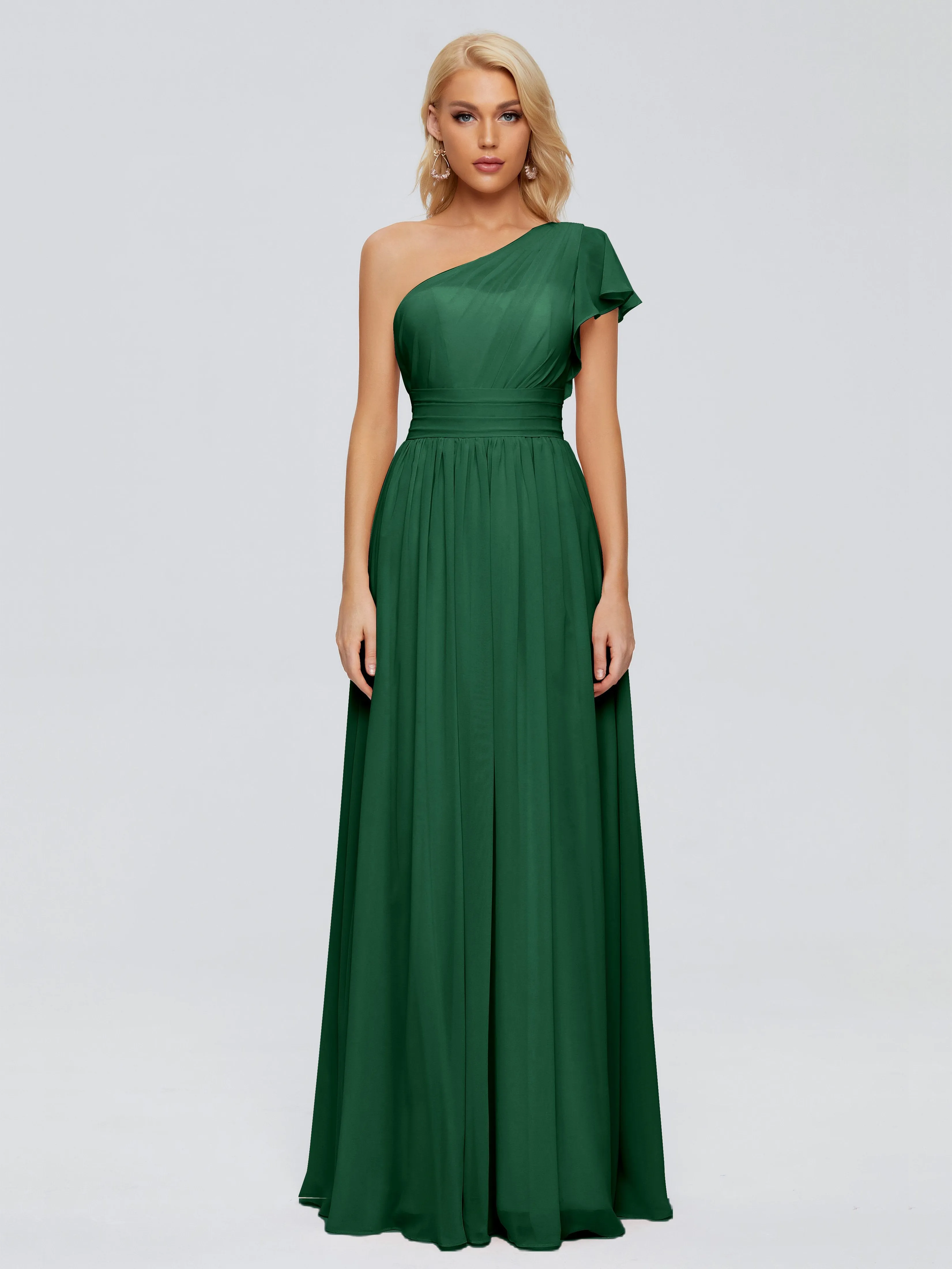 Rylee One Shoulder Chiffon Bridesmaid Dresses