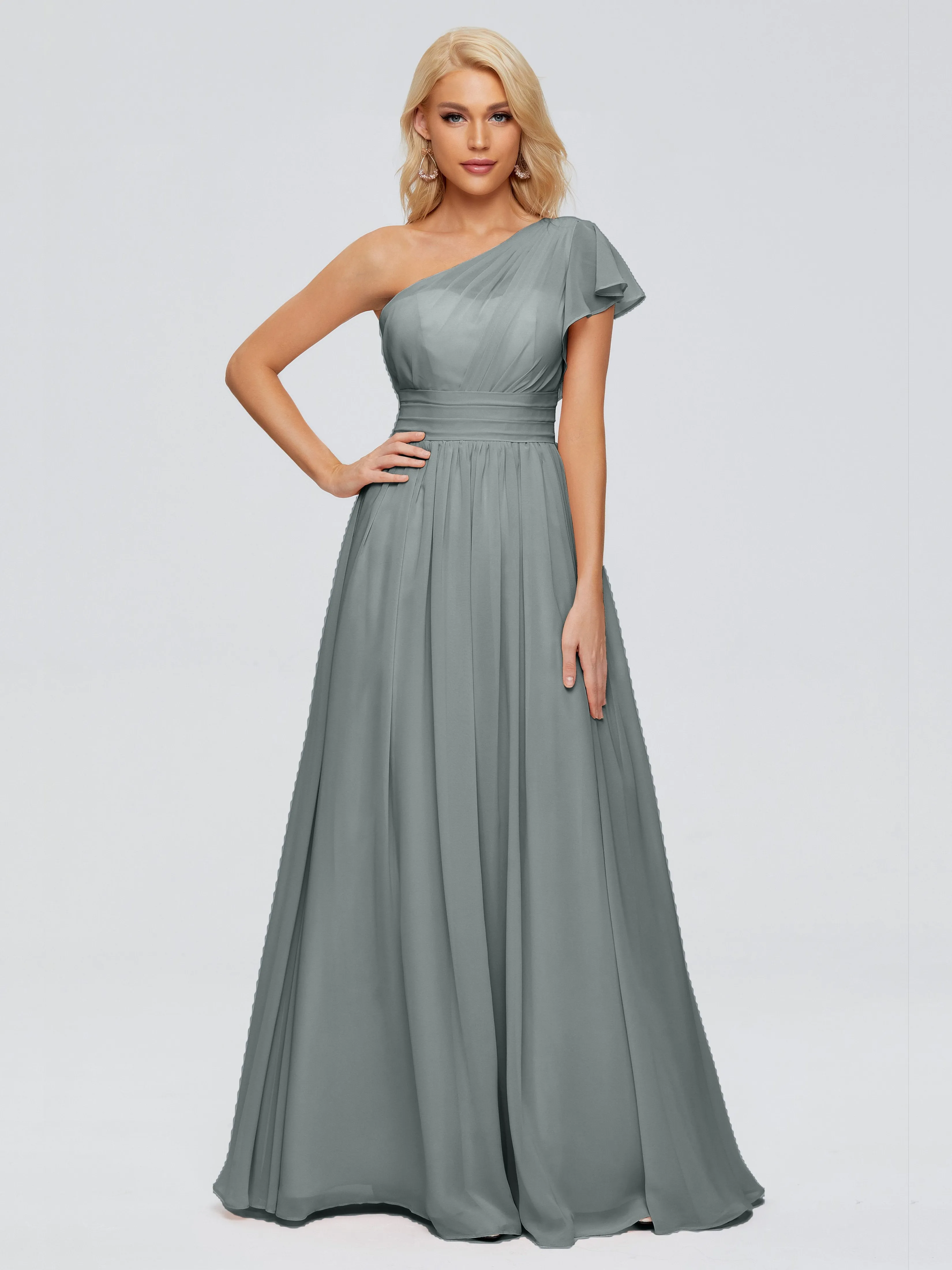 Rylee One Shoulder Chiffon Bridesmaid Dresses