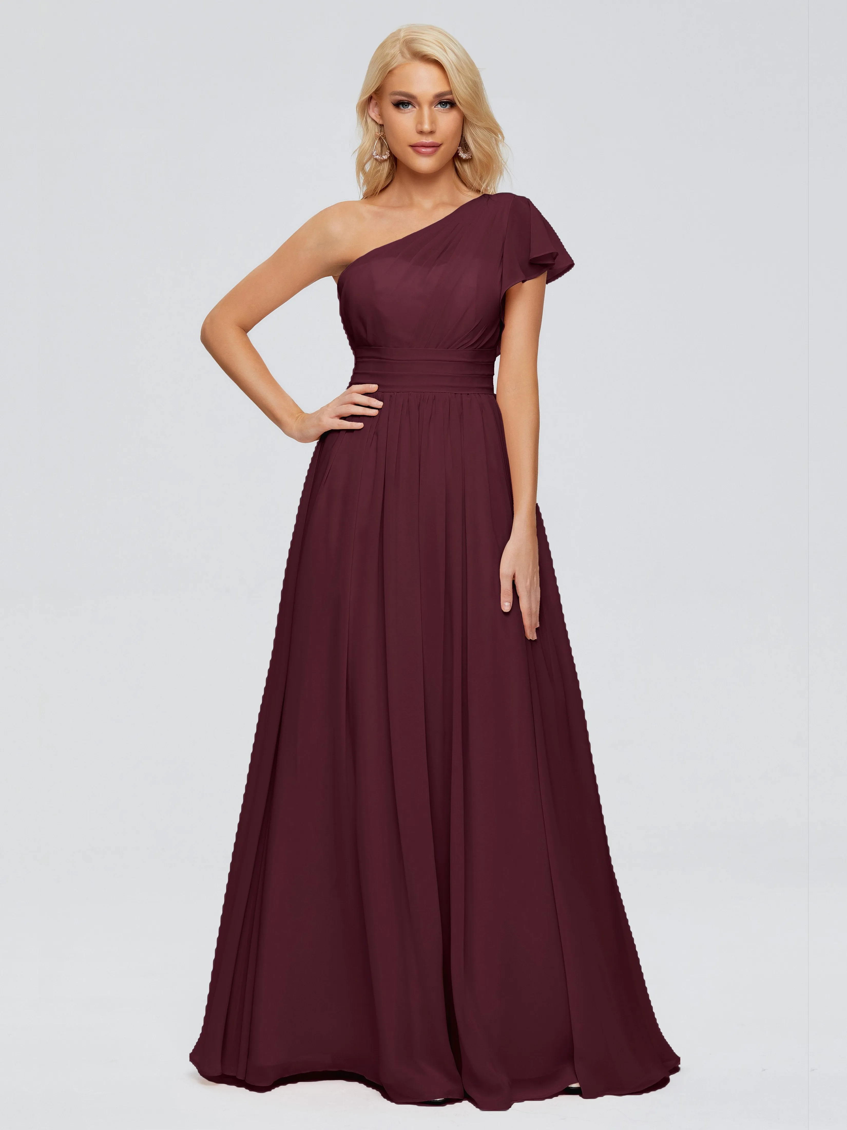 Rylee One Shoulder Chiffon Bridesmaid Dresses