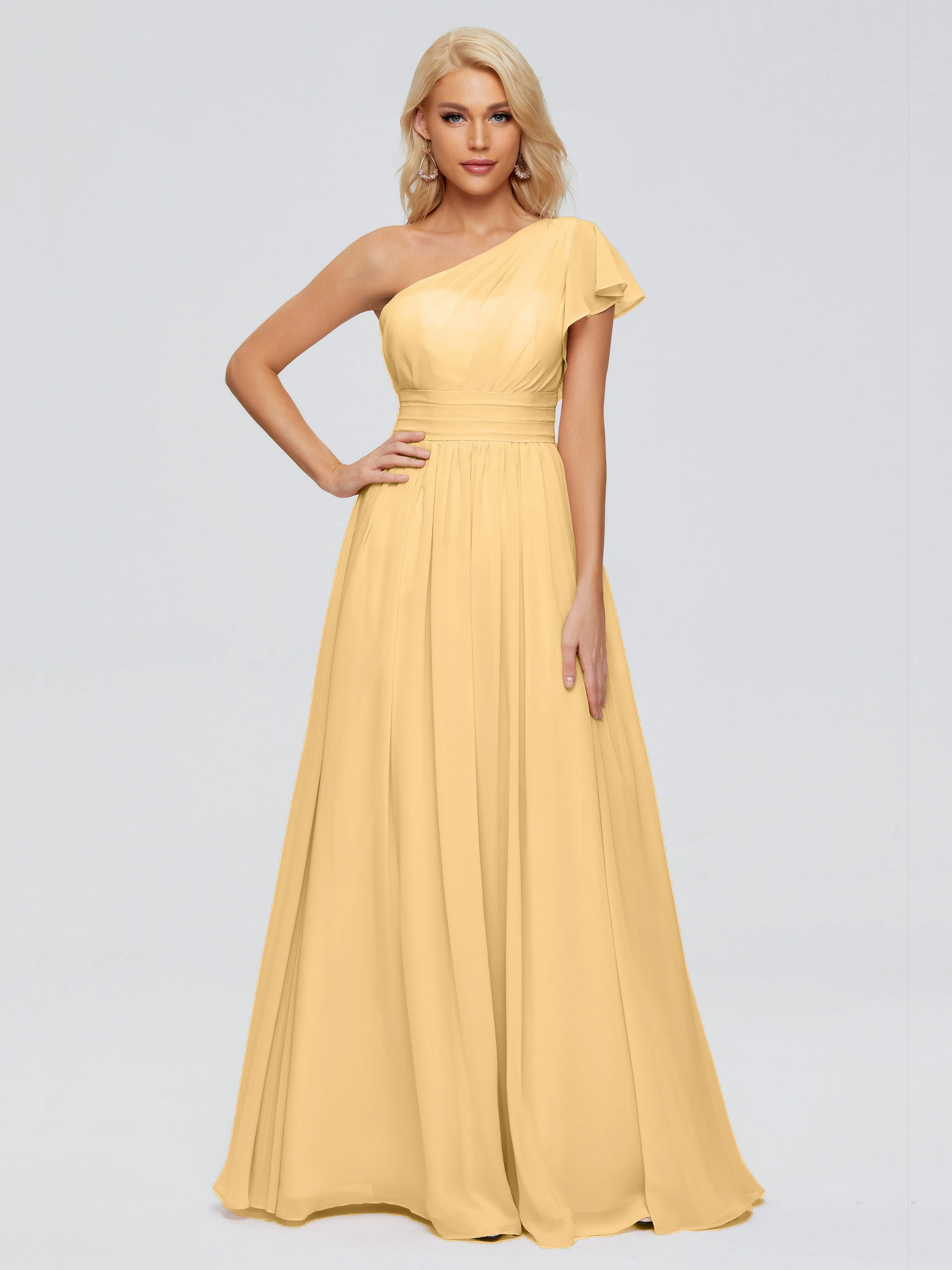 Rylee One Shoulder Chiffon Bridesmaid Dresses