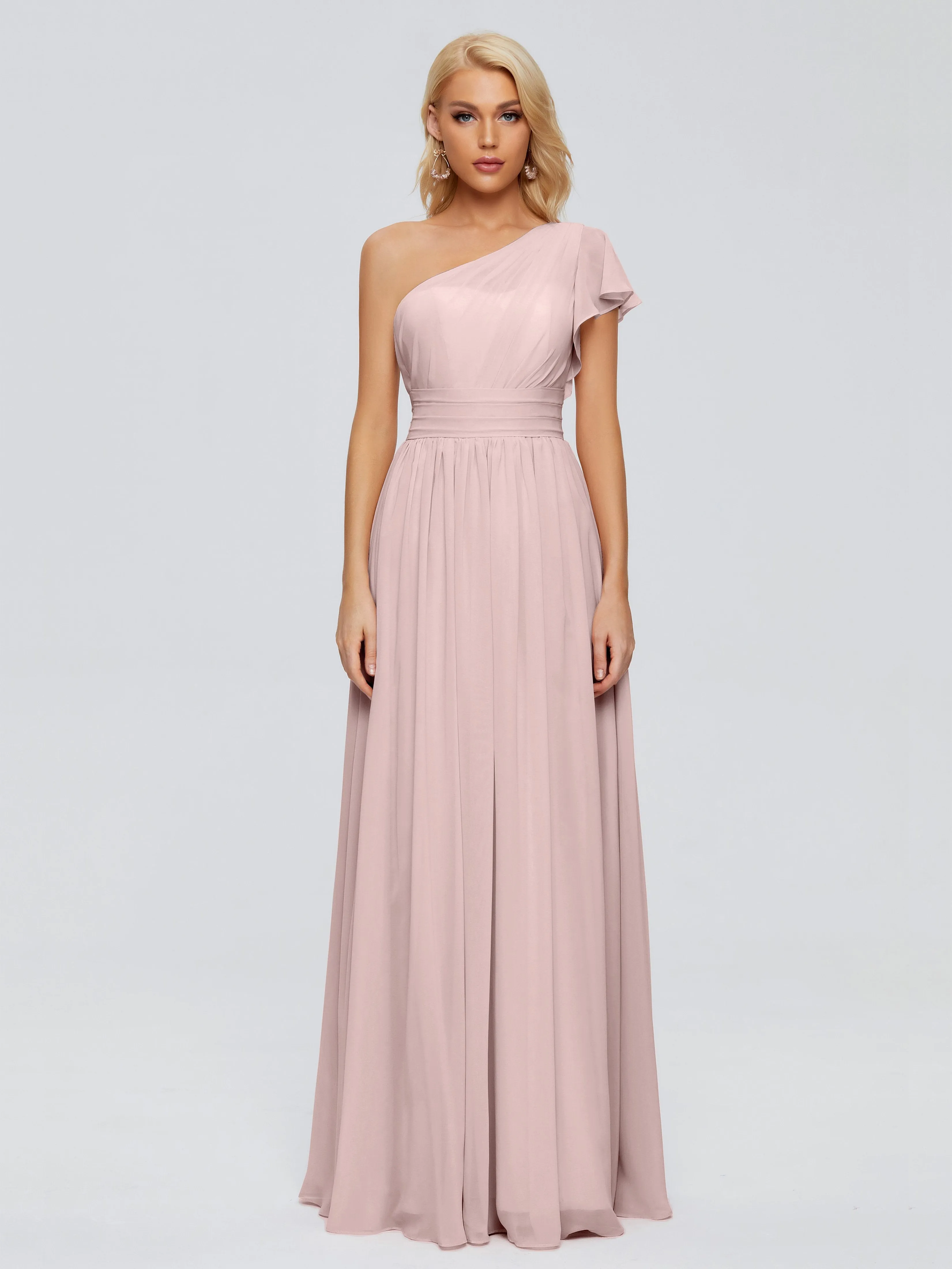 Rylee One Shoulder Chiffon Bridesmaid Dresses