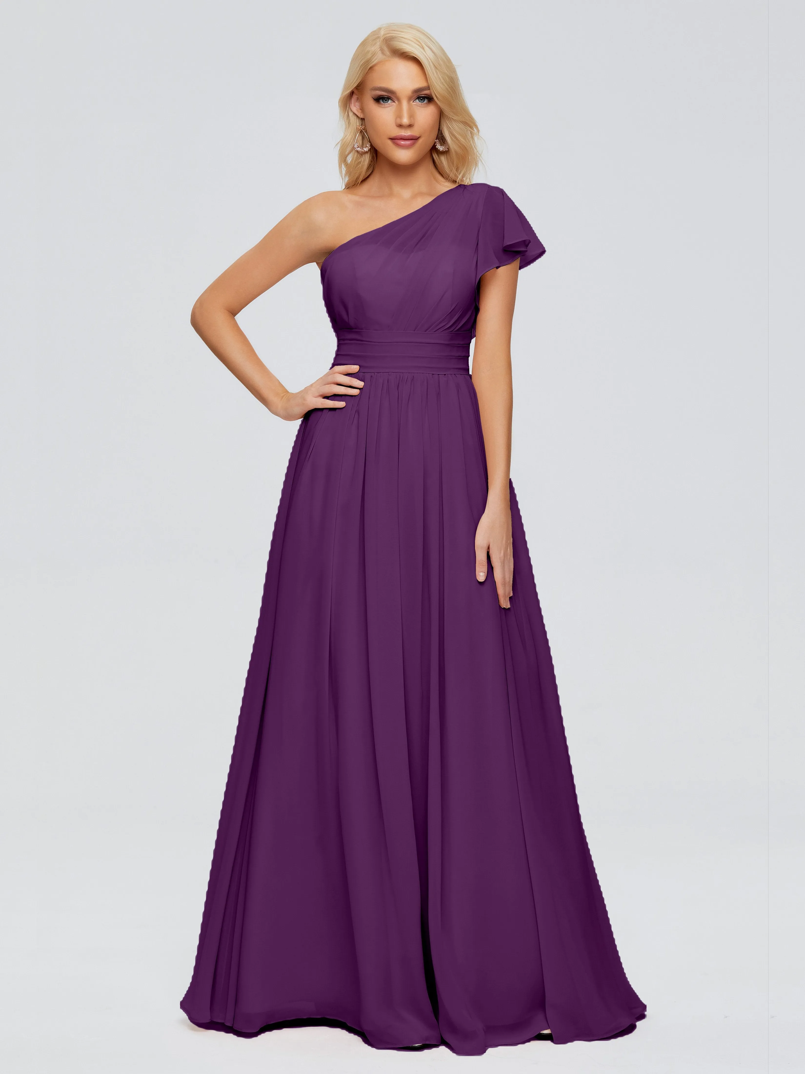 Rylee One Shoulder Chiffon Bridesmaid Dresses