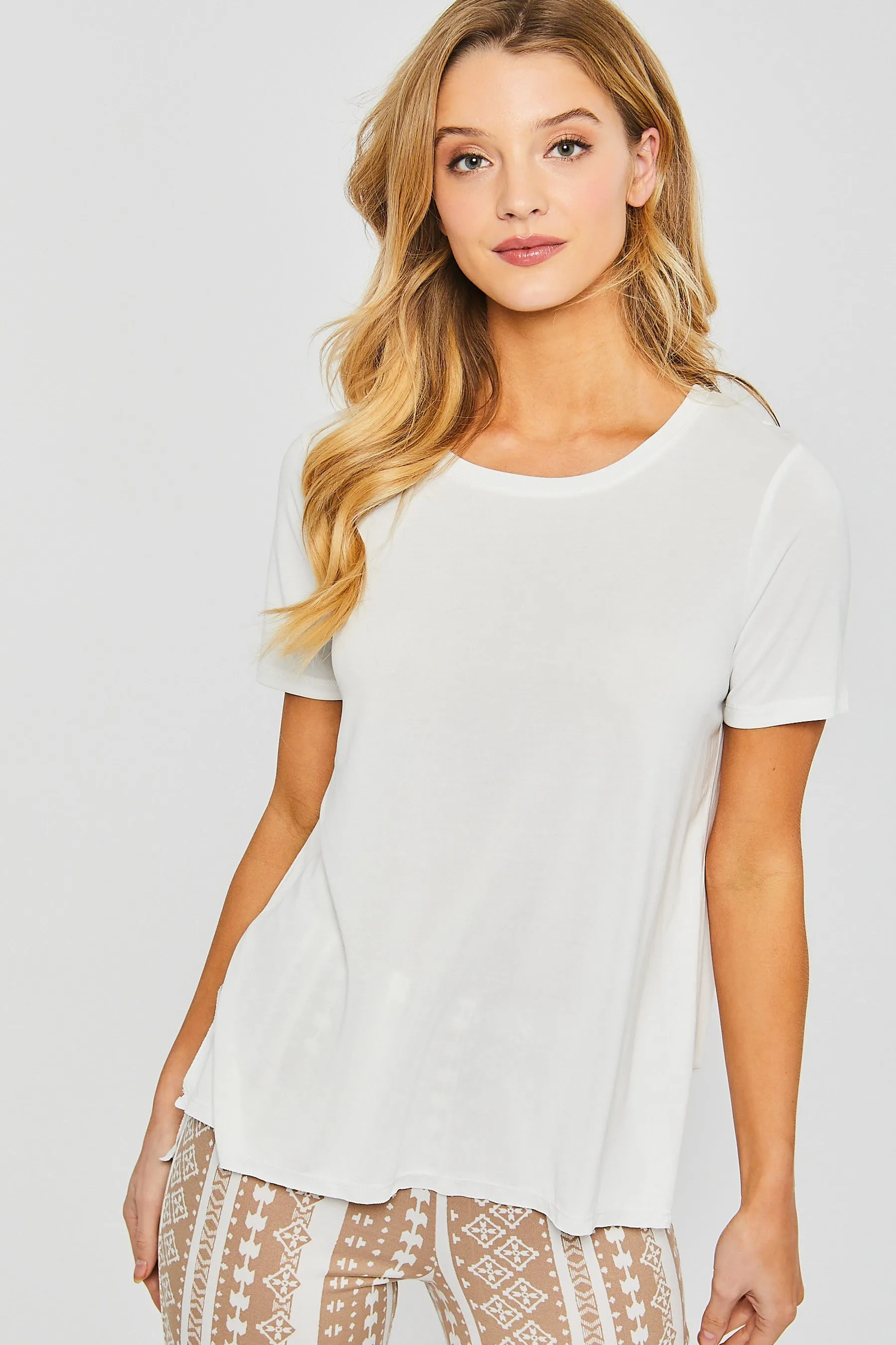 Solid Knit Tee Shirt