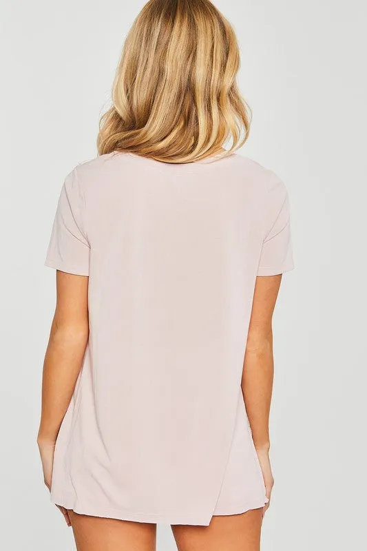 Solid Knit Tee Shirt
